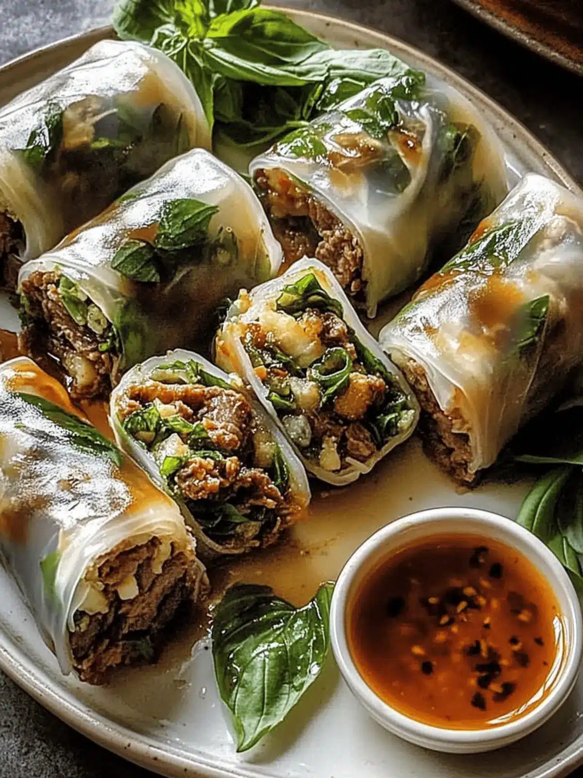 Savory Thai Basil Beef Rolls Ready in 20 Minutes 4 Thai Basil Beef Rolls