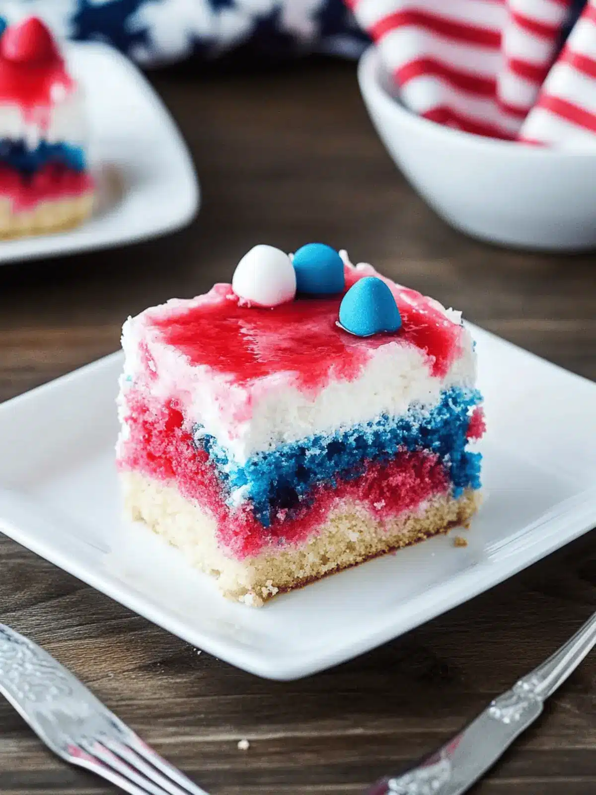 Celebrate Summer with Easy Red White & Blue Poke Cake 2 Red White & Blue Poke Cake