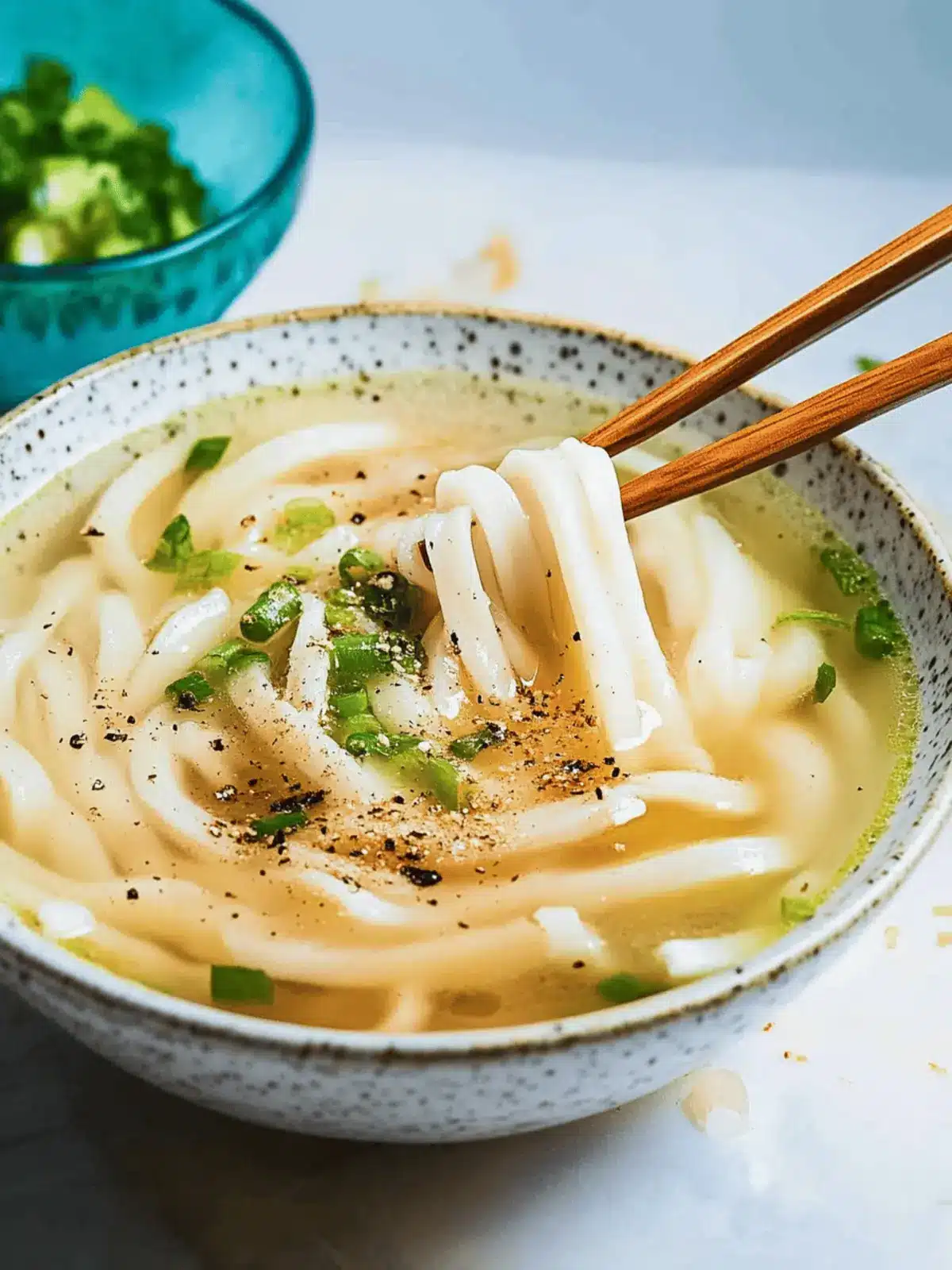 Velvety Thick Noodles Soup with Savory Pork and Herbs 2 Thick Noodles Soup