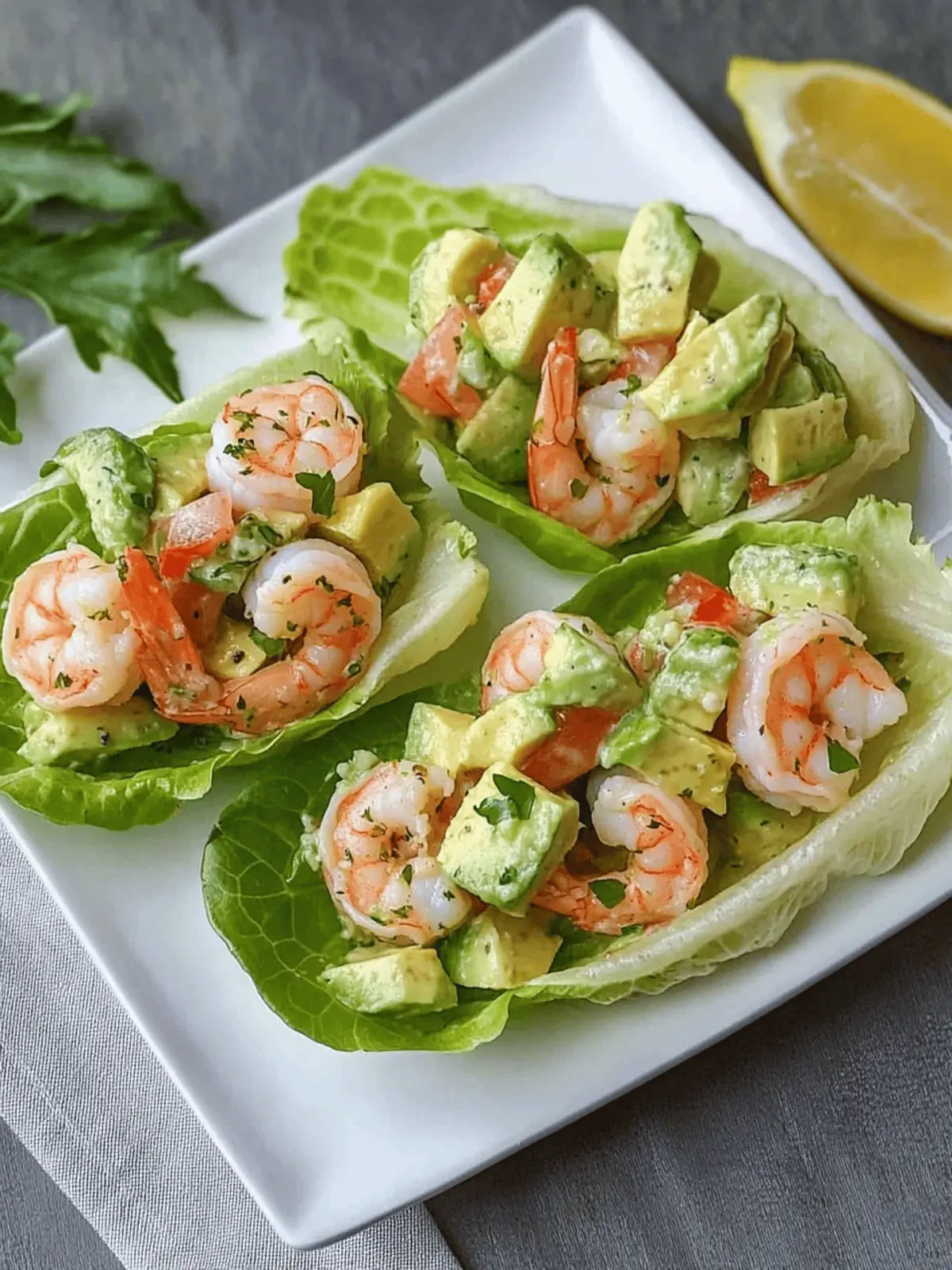 Savory Shrimp and Avocado Salad Lettuce Wraps in 15 Minutes 4 Shrimp and Avocado Salad Lettuce Wraps