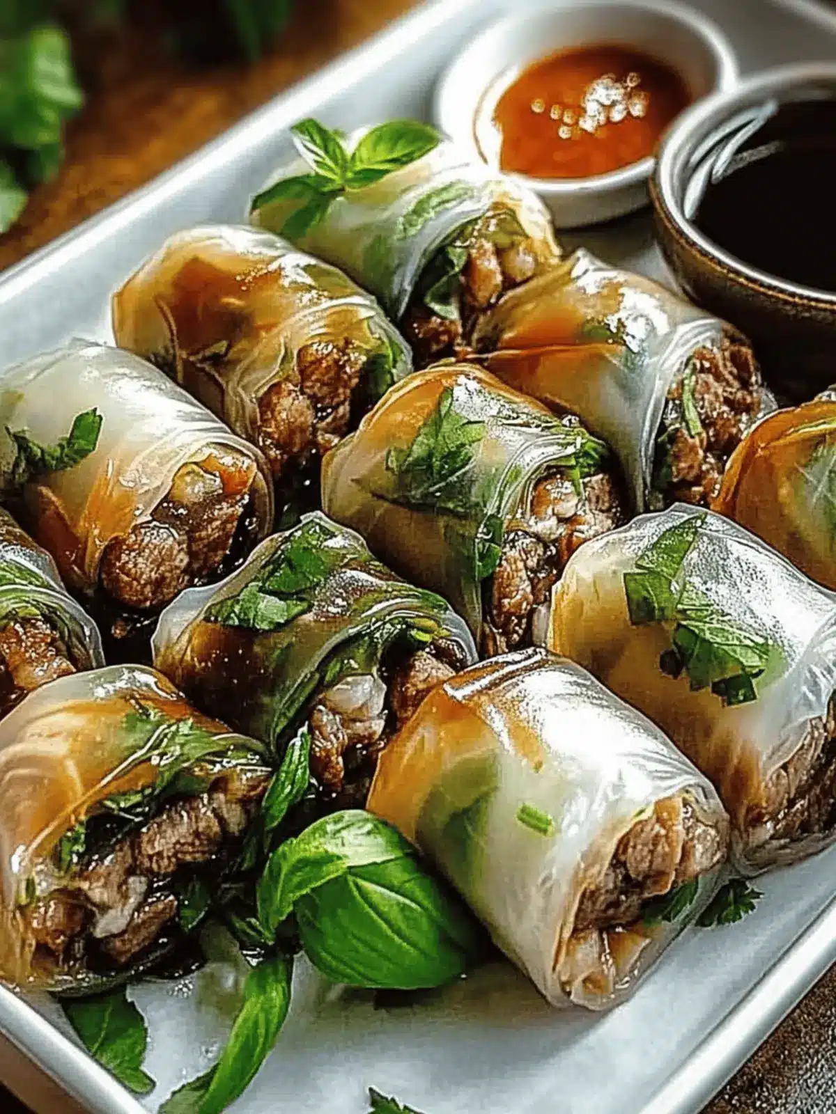 Savory Thai Basil Beef Rolls Ready in 20 Minutes 3 Thai Basil Beef Rolls