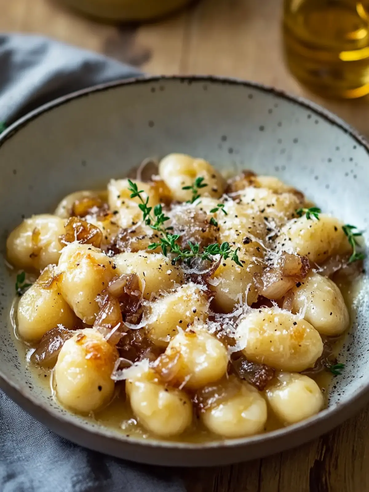 Gnocchi with Caramelized Onions and Gruyere: Cozy Comfort Food 4 Gnocchi with Caramelized Onions and Gruyere
