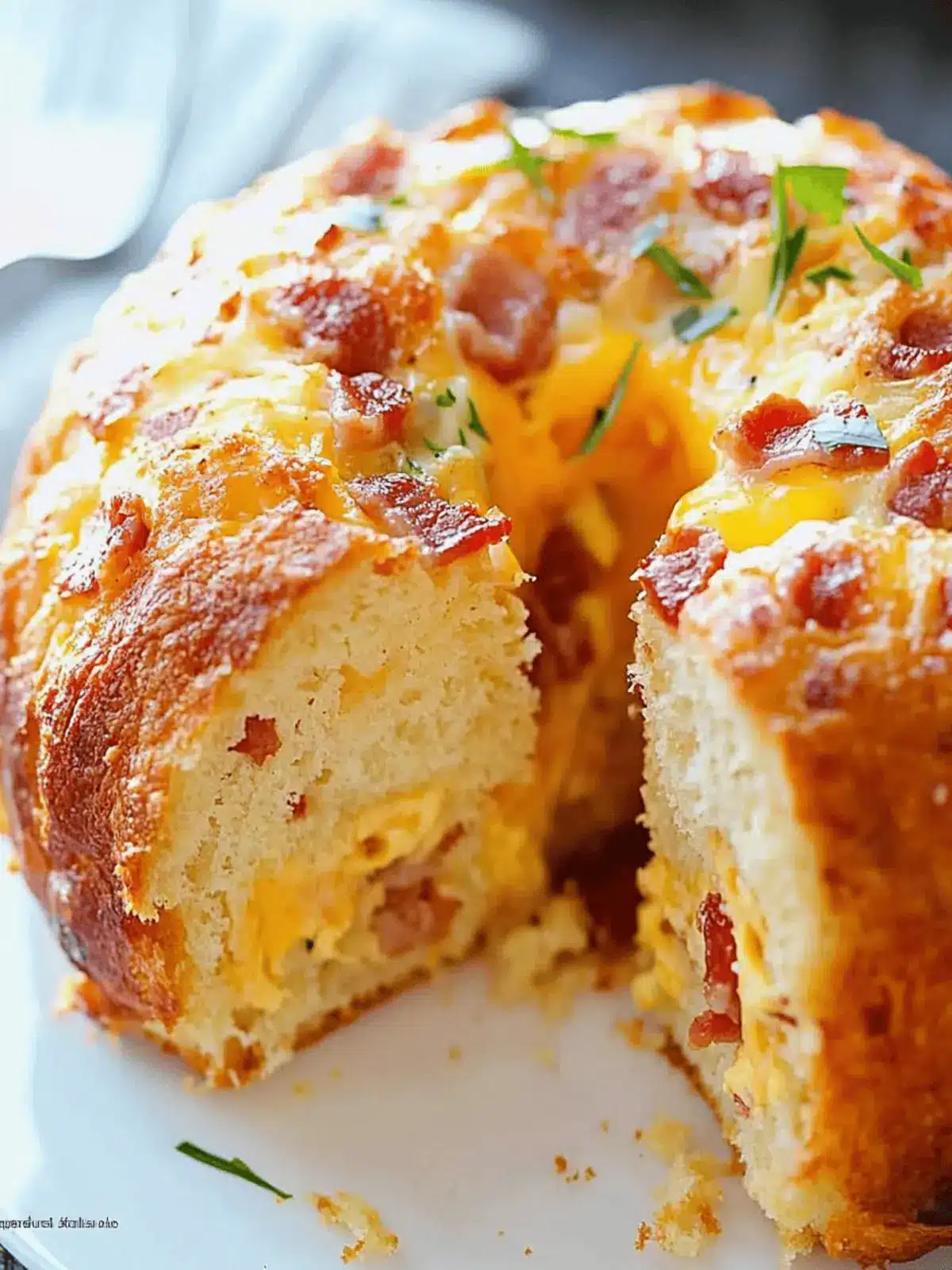Savor the Morning with Bundt Pan Bacon Egg and Cheese Brunch Bread 2 Bundt Pan Bacon Egg and Cheese Brunch Bread