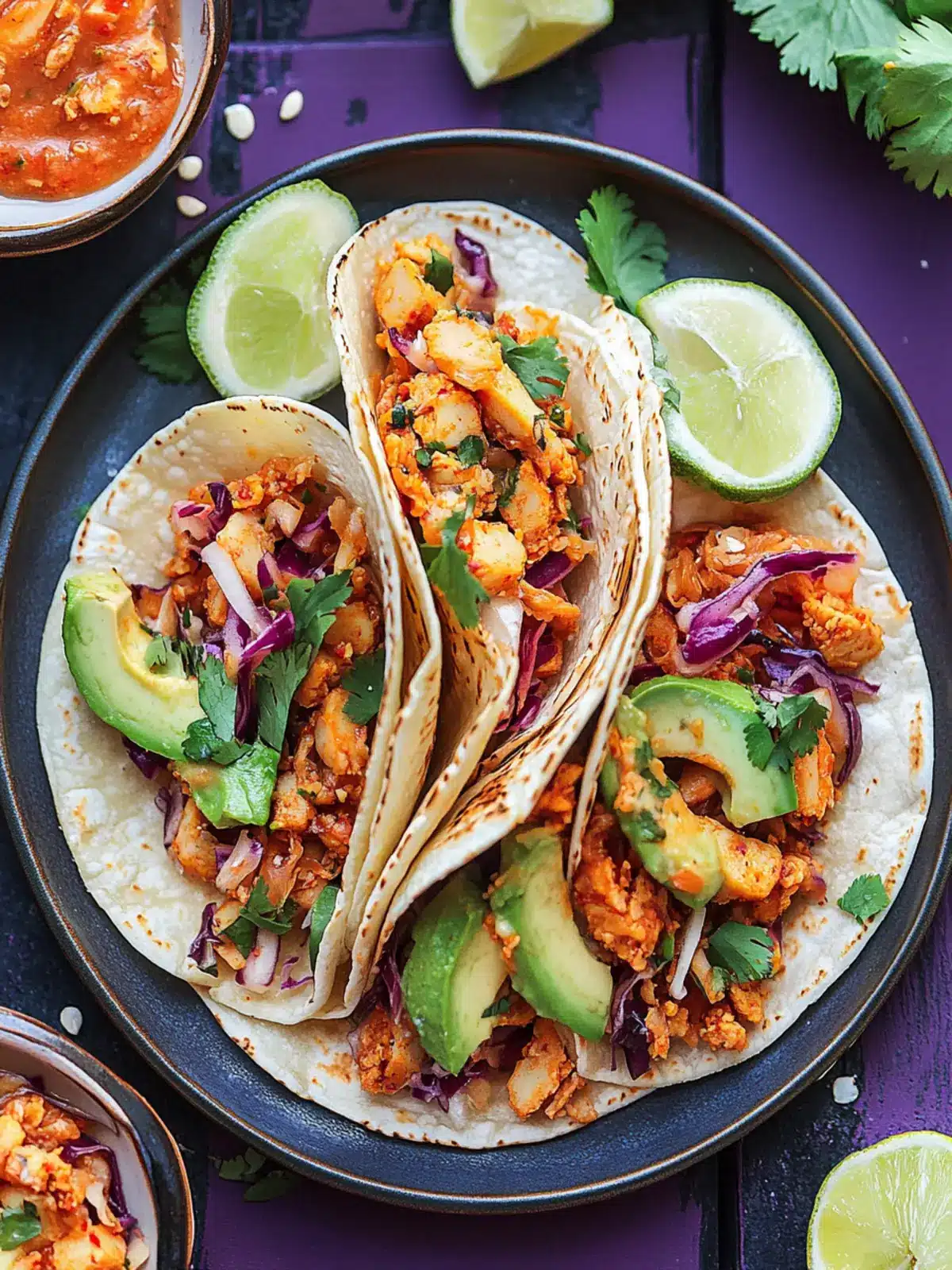 Flavor-Packed Kimchi Tempeh Tacos for Your Taco Night! 3 Kimchi Tempeh Tacos