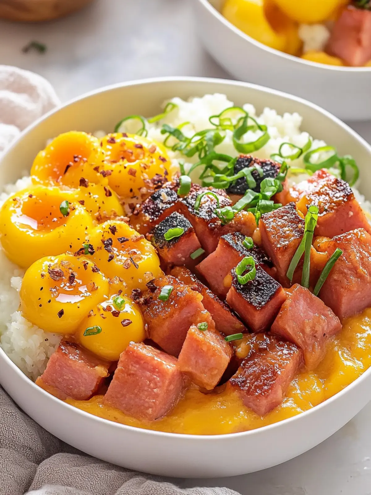 Savor the Flavor with Caramelized Spam and Eggs Delight 2 Caramelized Spam and Eggs