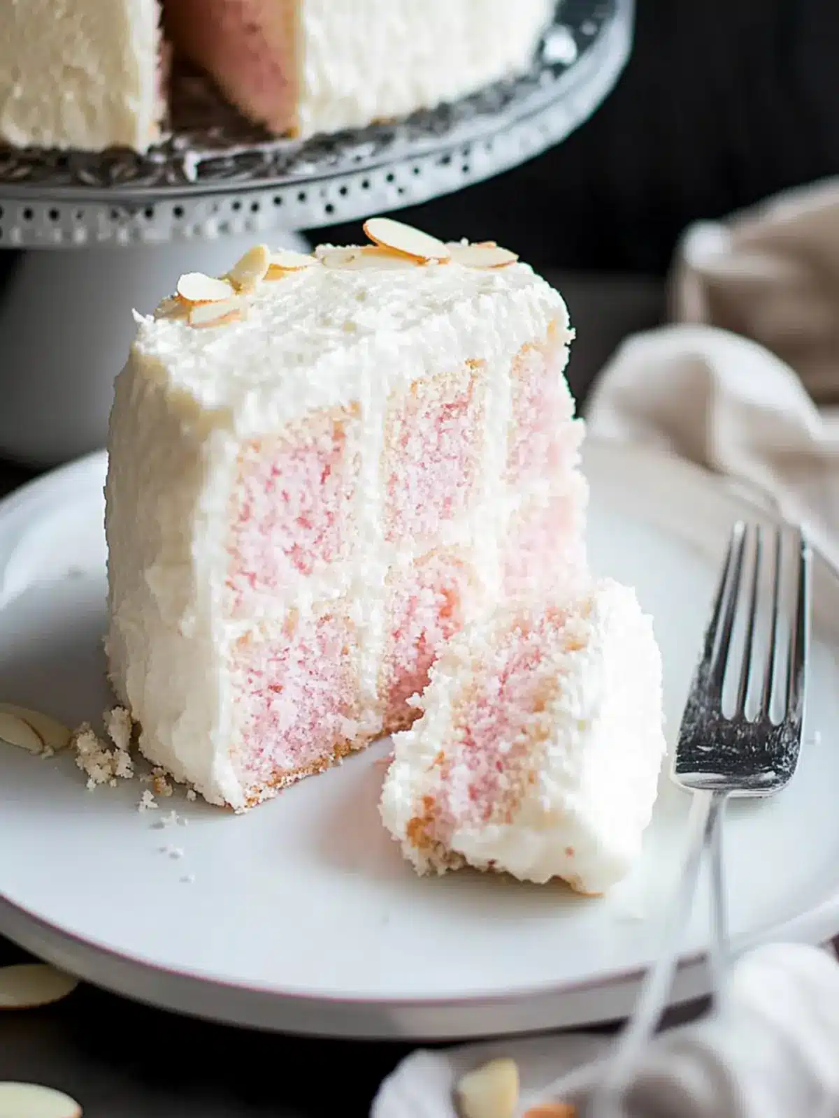 Irresistibly Moist White Almond Cake with Dreamy Frosting 2 White Almond Cake