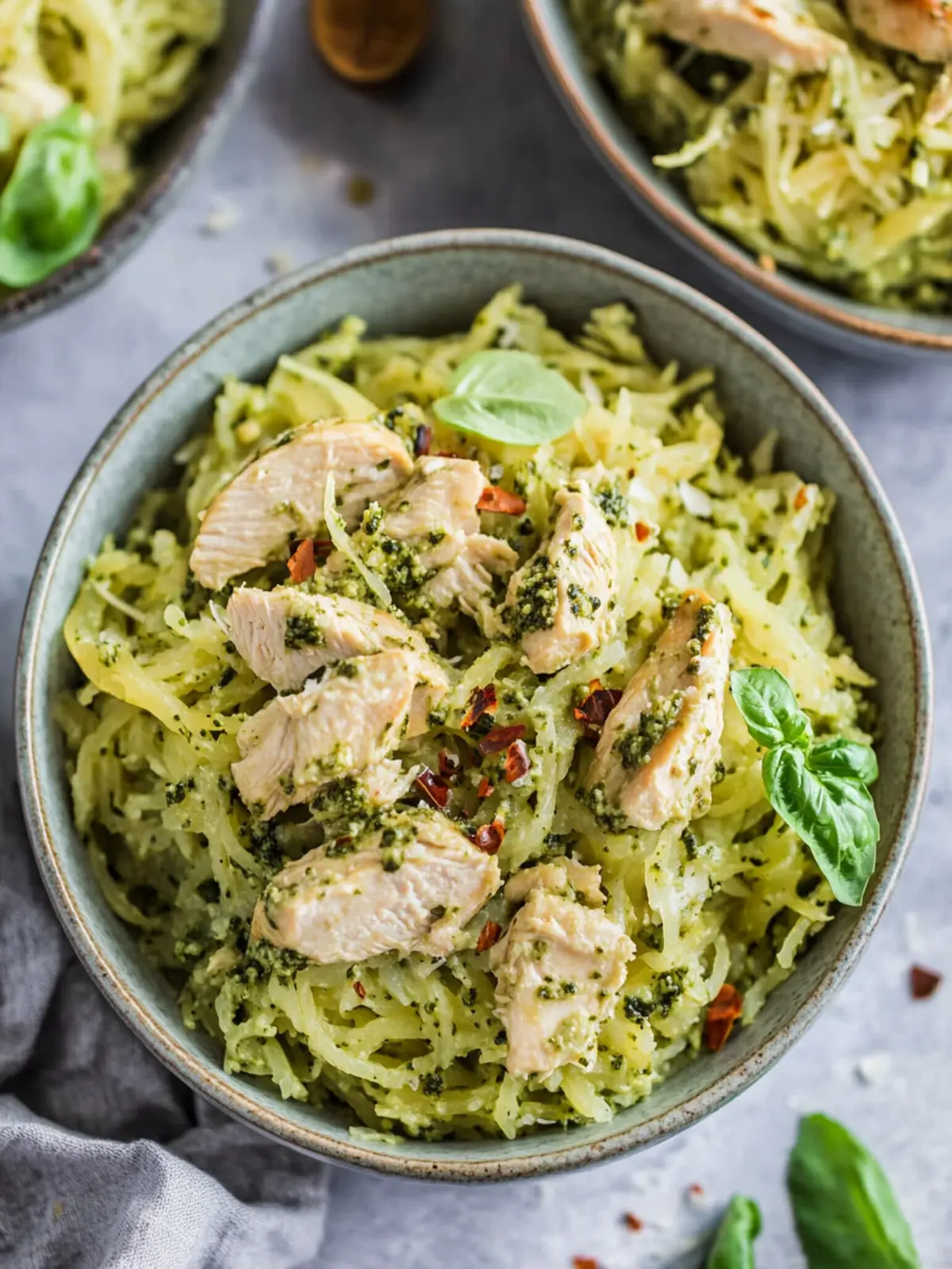 Flavorful Chicken Pesto Spaghetti Squash That Will Wow You 4 Chicken Pesto Spaghetti Squash