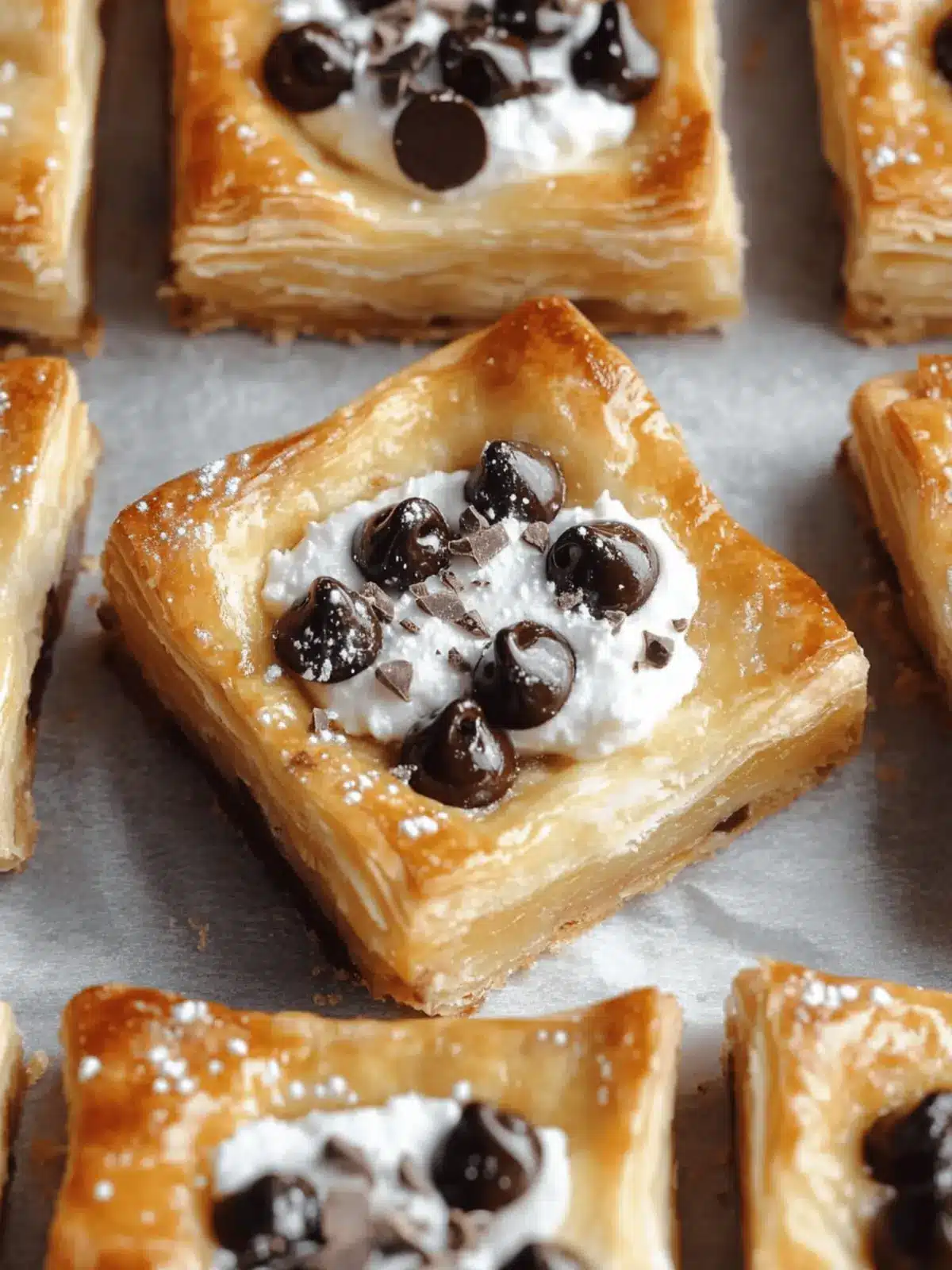 Ricotta Chocolate Chip Pastry Squares: Irresistibly Flaky Treats 4 Ricotta Chocolate Chip Pastry Squares