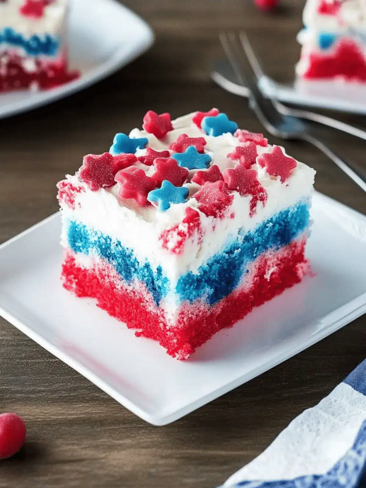Celebrate Summer with Easy Red White & Blue Poke Cake 4 Red White & Blue Poke Cake