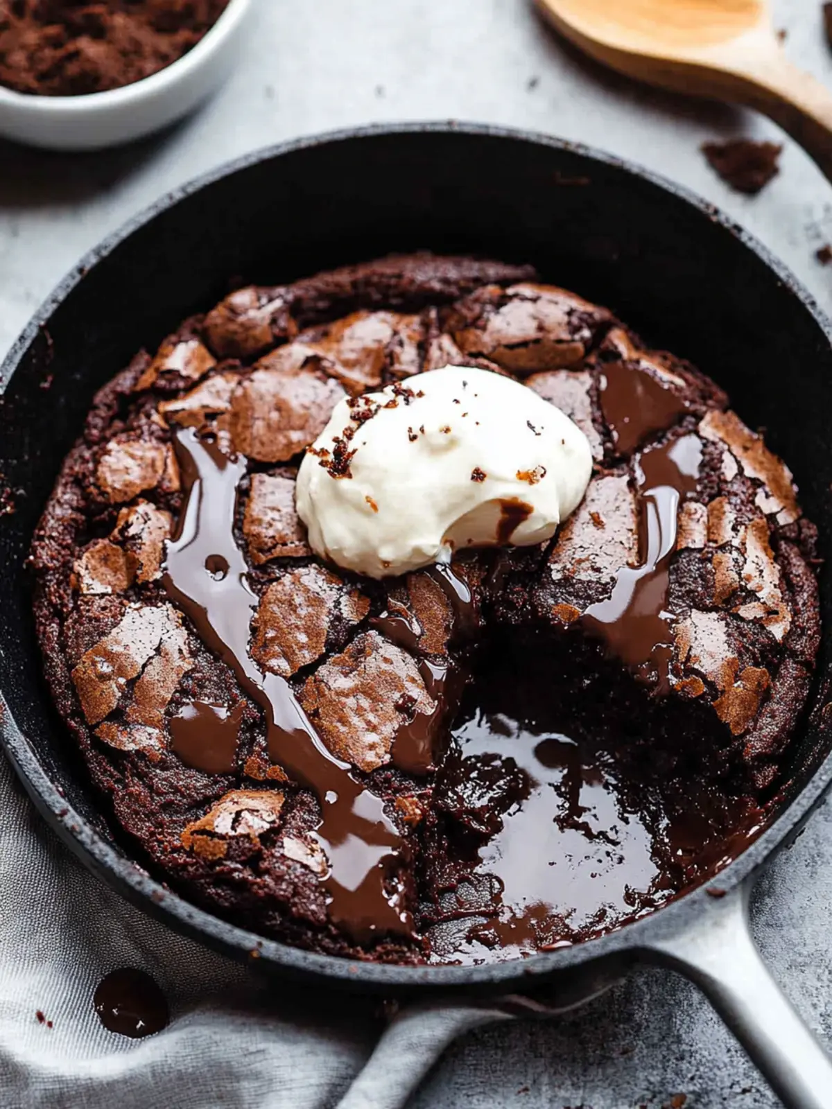 Delicious Brownie Skillet: Low-Cal, High-Protein Treat 3 Brownie Skillet