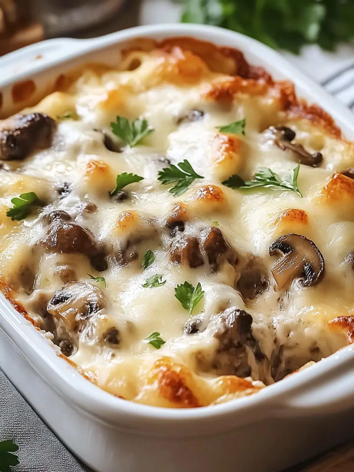 Mouthwatering Mushroom and Swiss Burger Casserole Recipe 4 Mushroom and Swiss Burger Casserole