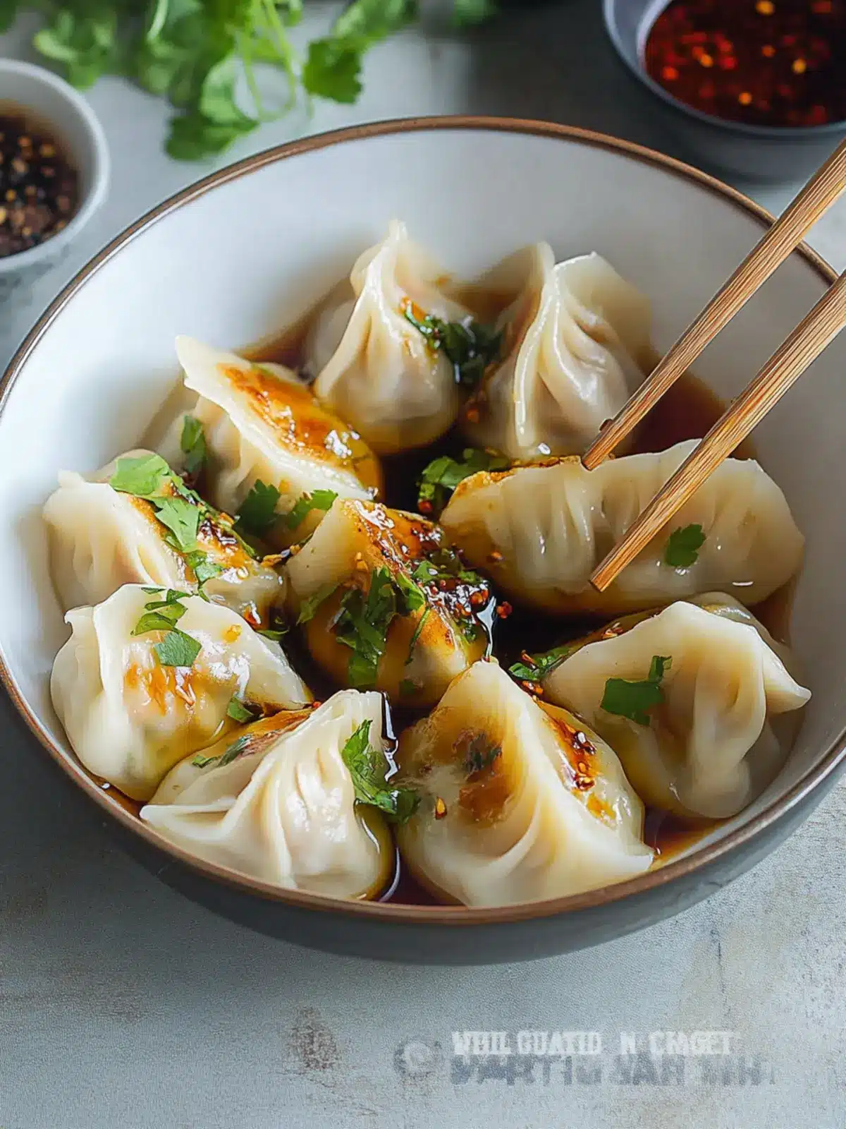 Perfectly Fluffy Steamed Dumplings with Zesty Dipping Sauce 3 Steamed Dumplings