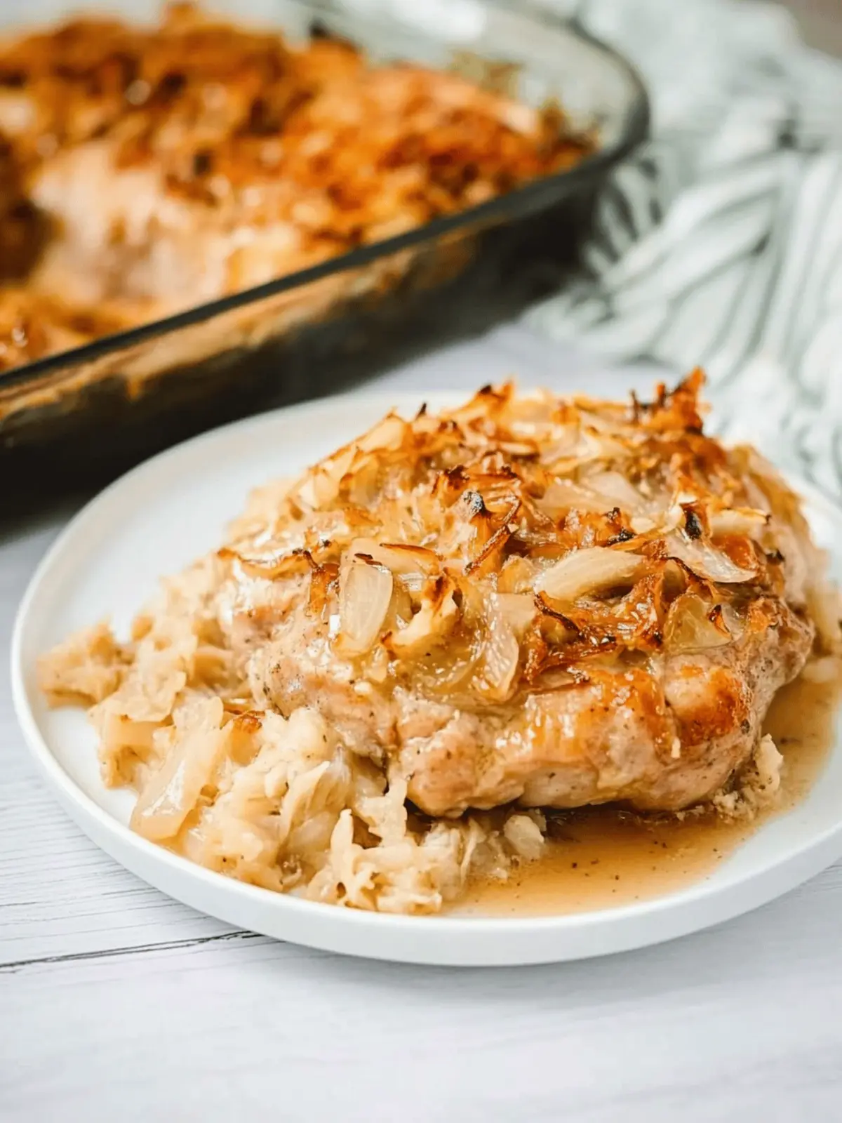 Savor French Onion Pork Chops With Crispy Onion Topping 4 French Onion Pork Chops