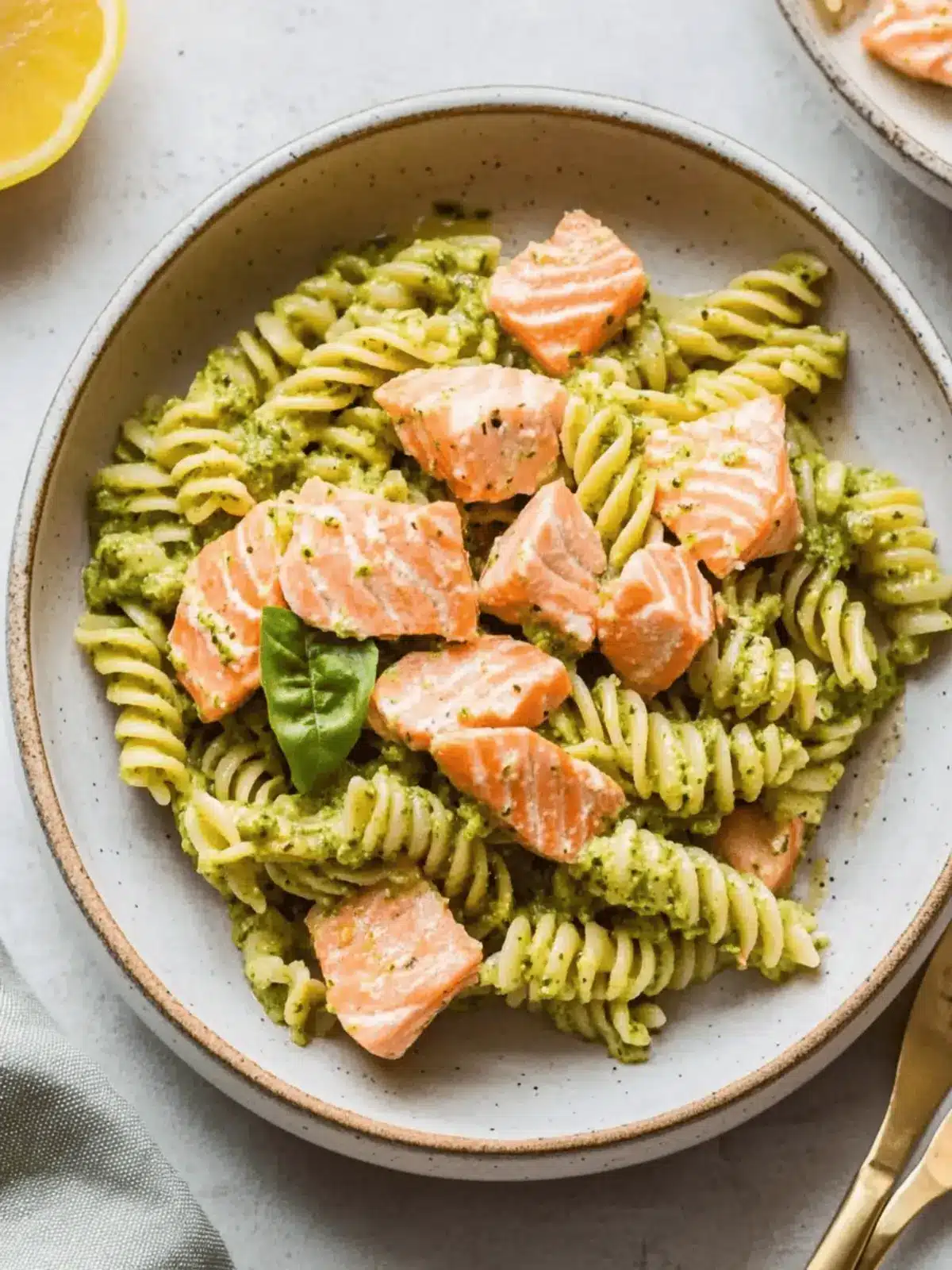Delicious Salmon Pesto Pasta in Just 20 Minutes 2 Salmon Pesto Pasta
