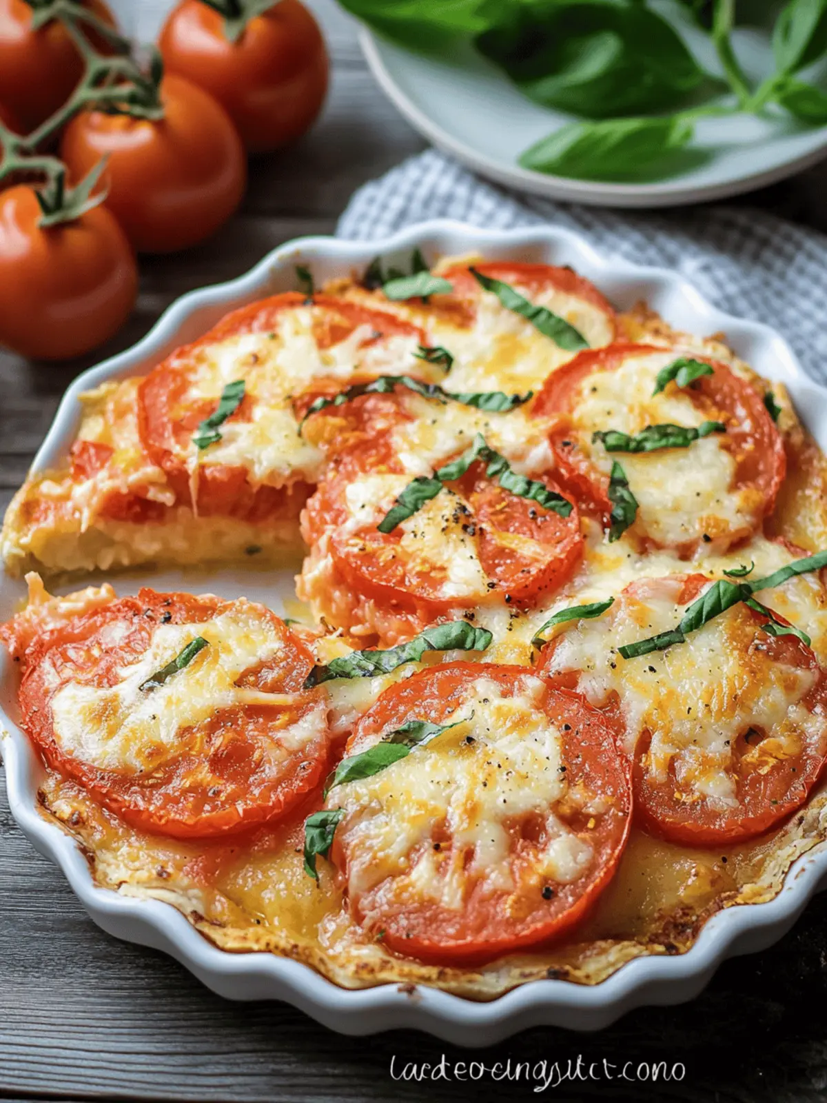 Delicious Crustless Tomato Pie You ll Love to Make Tonight 4 Crustless Tomato Pie