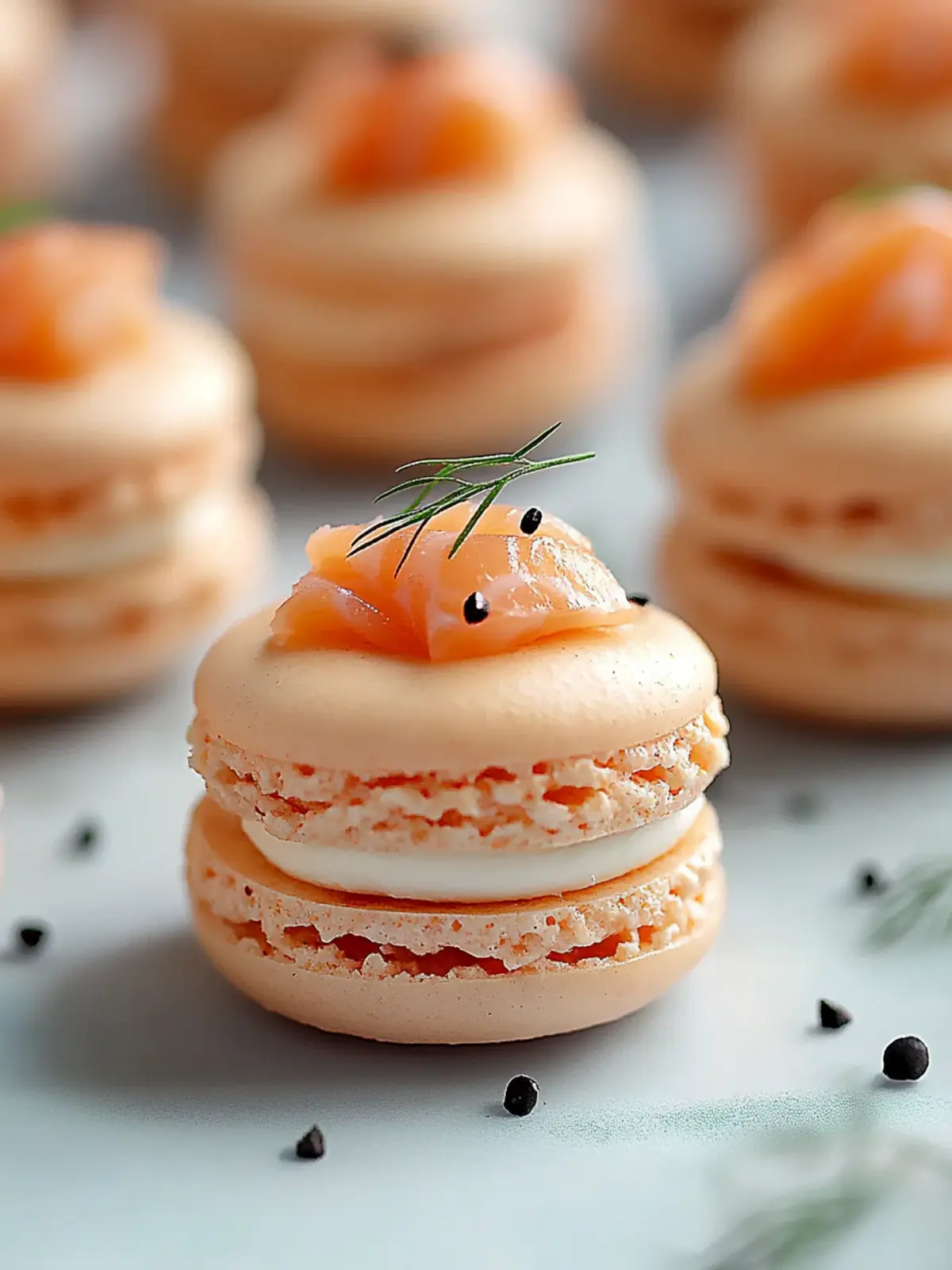 Savory Smoked Salmon Macarons for Elegant Delight 3 Smoked Salmon Macarons