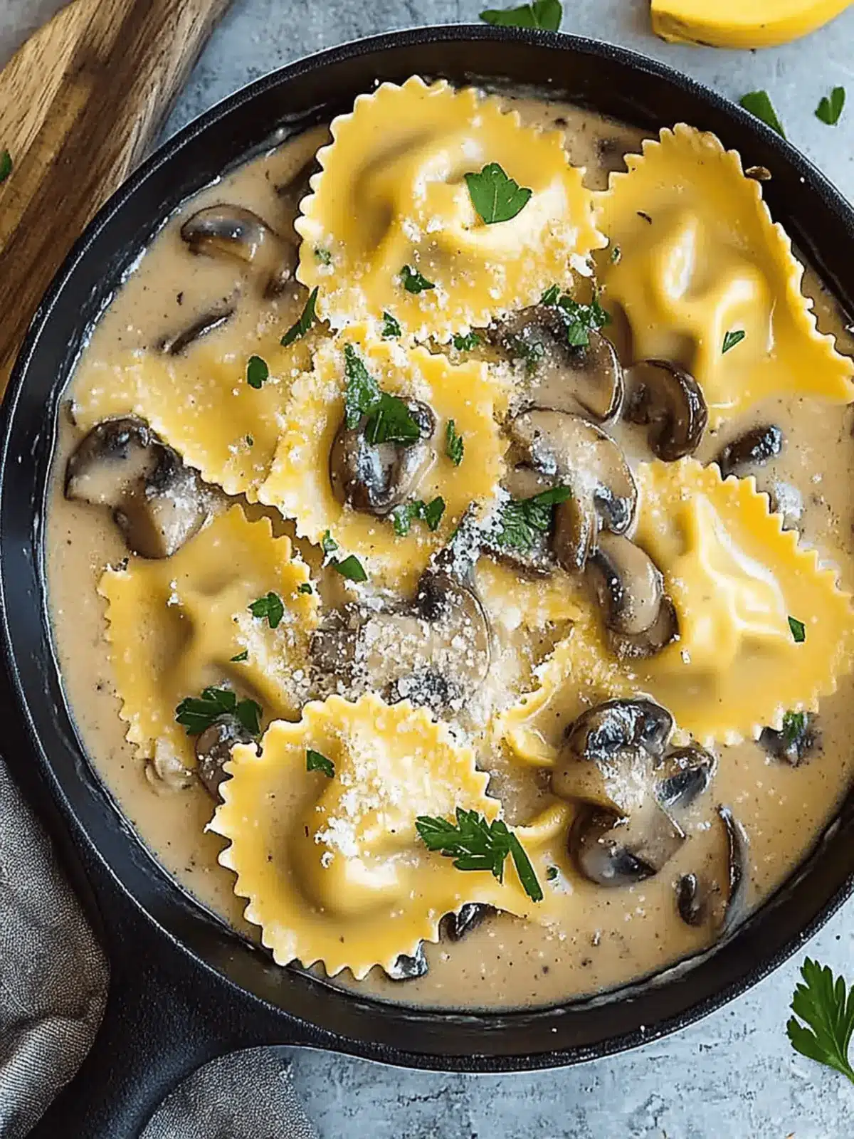 Creamy Mushroom Ravioli Sauce to Love at First Bite 3 Creamy Mushroom Ravioli Sauce