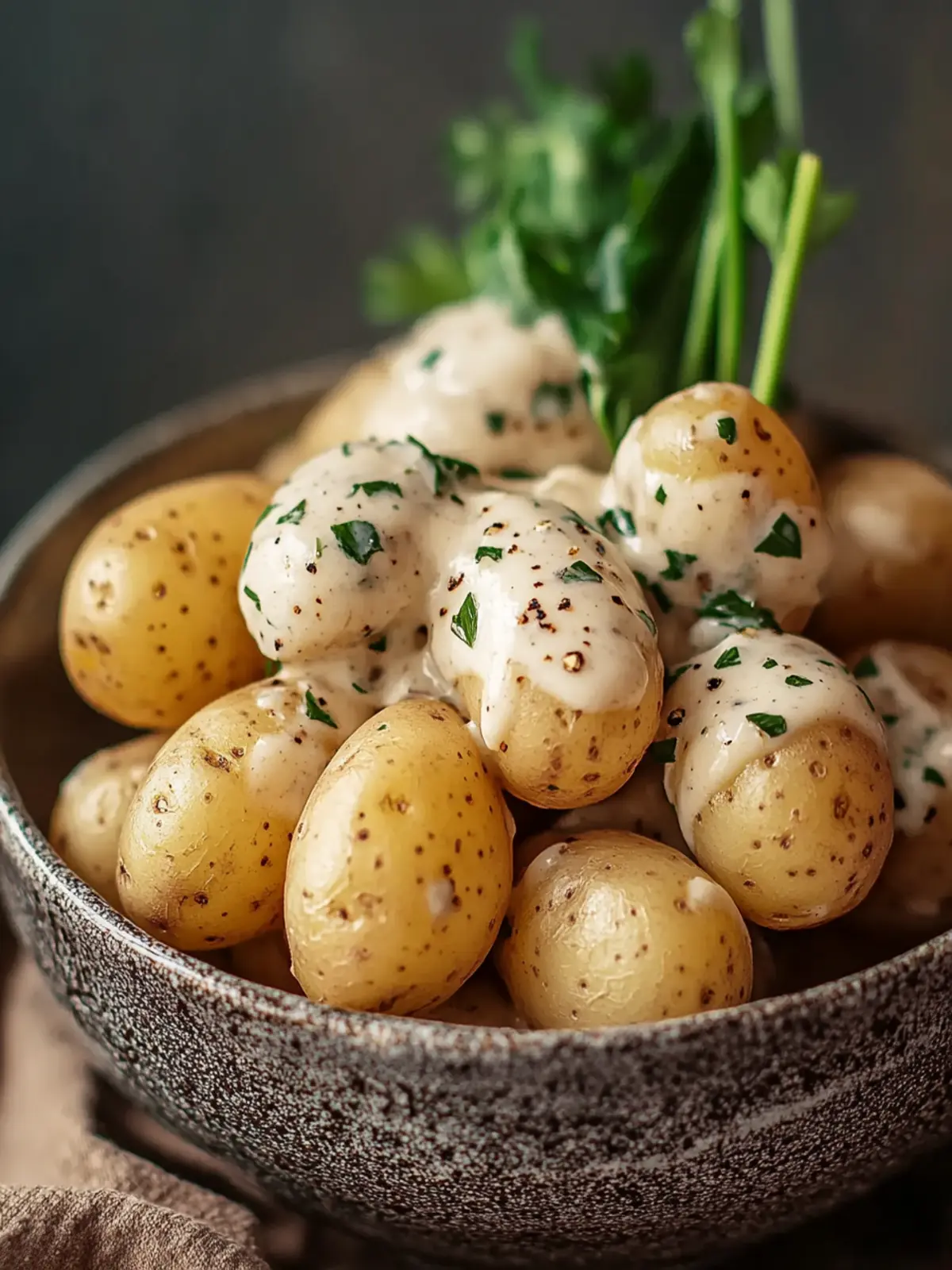 Garlic Cream Baby Potatoes for Irresistible Comfort Food 3 Garlic Cream Baby Potatoes