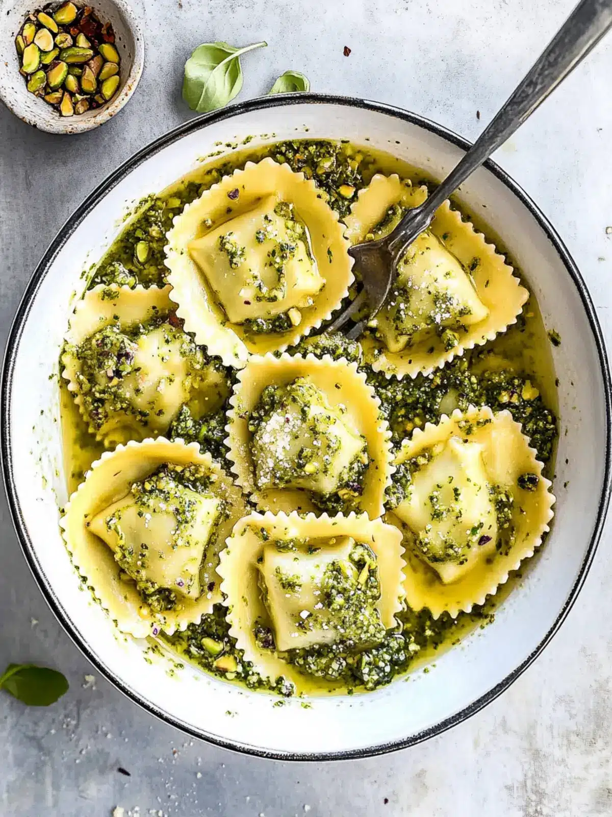 Ravioli with Pistachio Pesto for a Flavorful Dinner Adventure 2 Ravioli with Pistachio Pesto