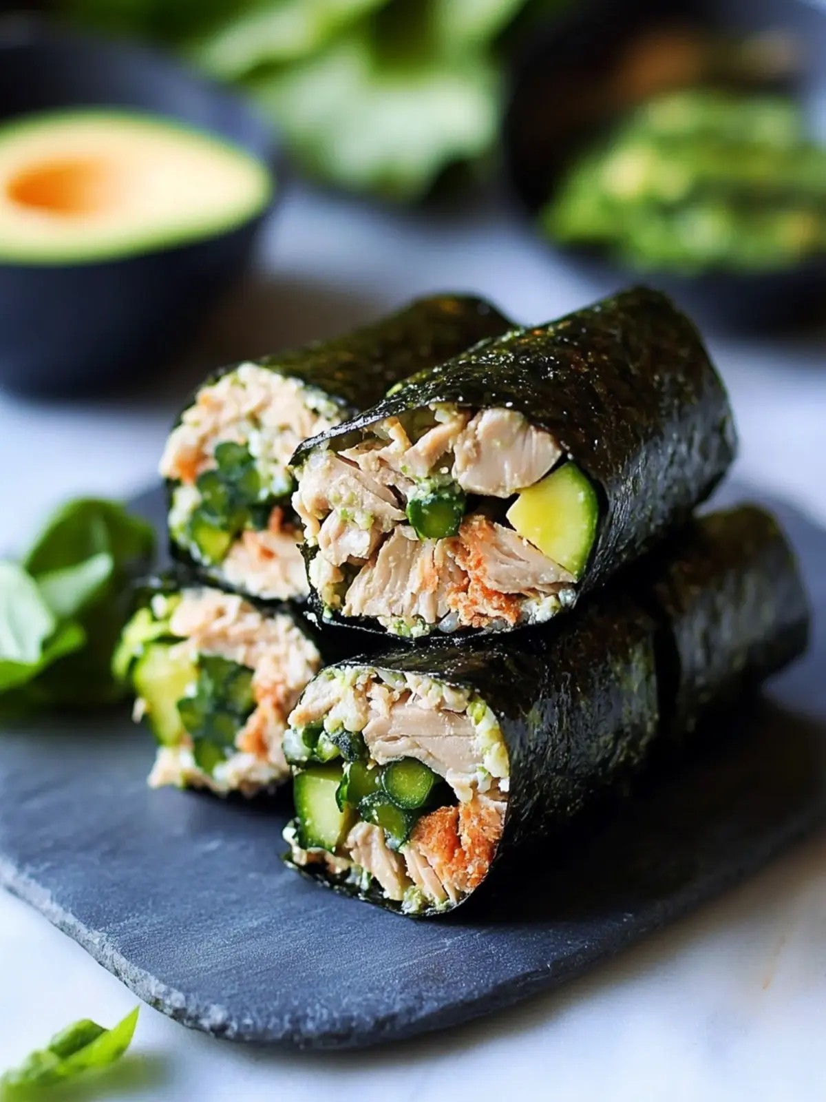 Delicious Nori Wraps with Paleo Tuna Salad for Quick Lunches 4 Nori Wraps with Paleo Tuna Salad