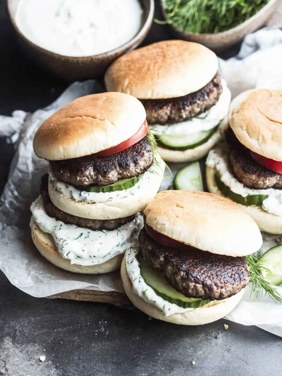 Irresistible Lamb Sliders with Dill Greek Yogurt Delight 2 Lamb Sliders with Dill Greek Yogurt