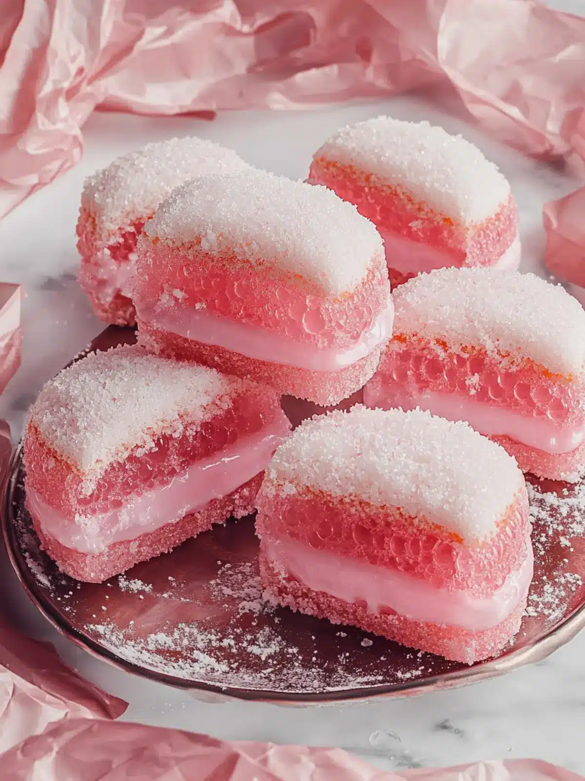 Delightful Old-Fashioned Pink Jelly Cakes for Sweet Nostalgia 2 Old-Fashioned Pink Jelly Cakes