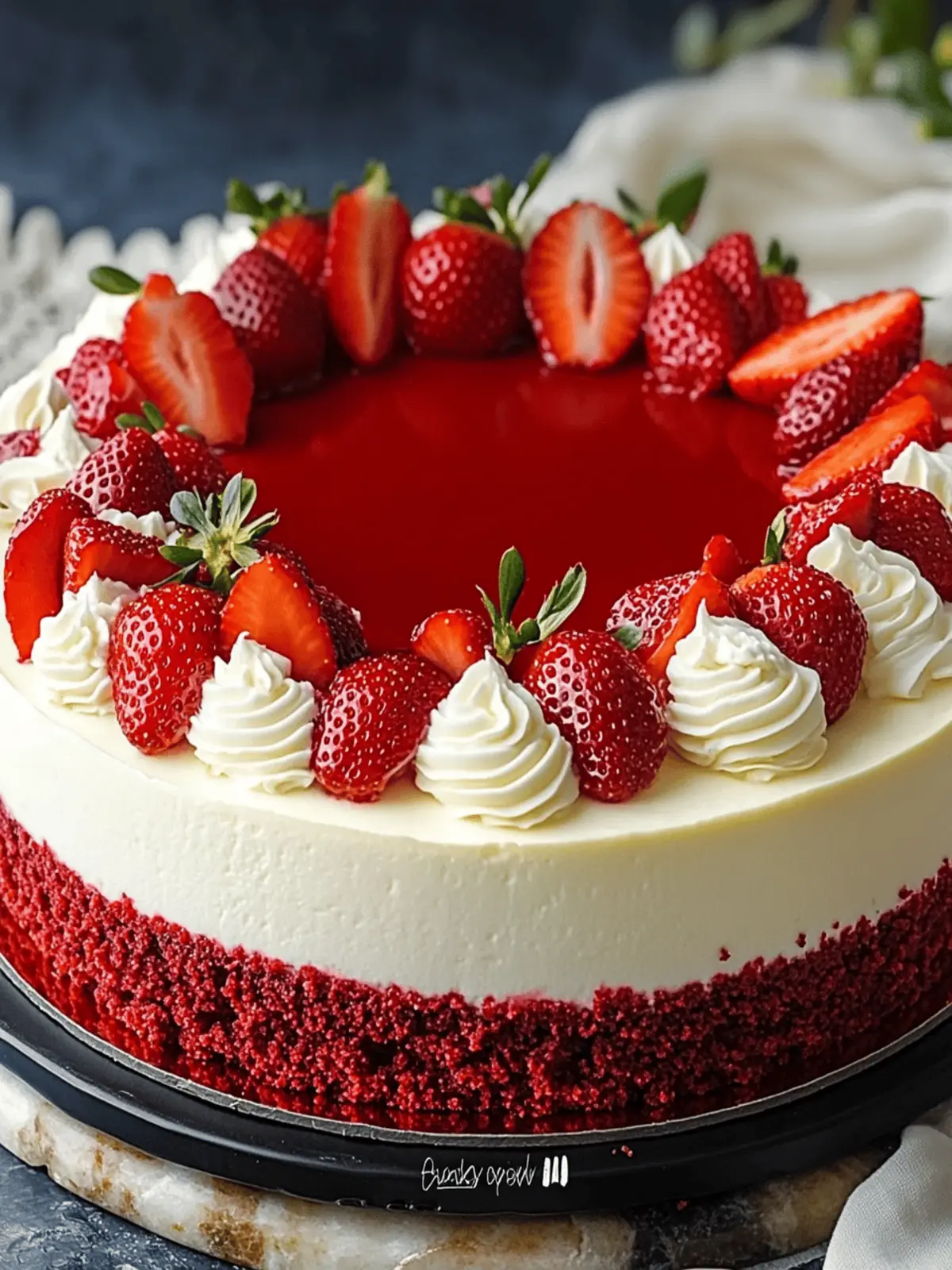 Decadent Strawberry Red Velvet Cheesecake to Wow Your Guests 4 Strawberry Red Velvet Cheesecake