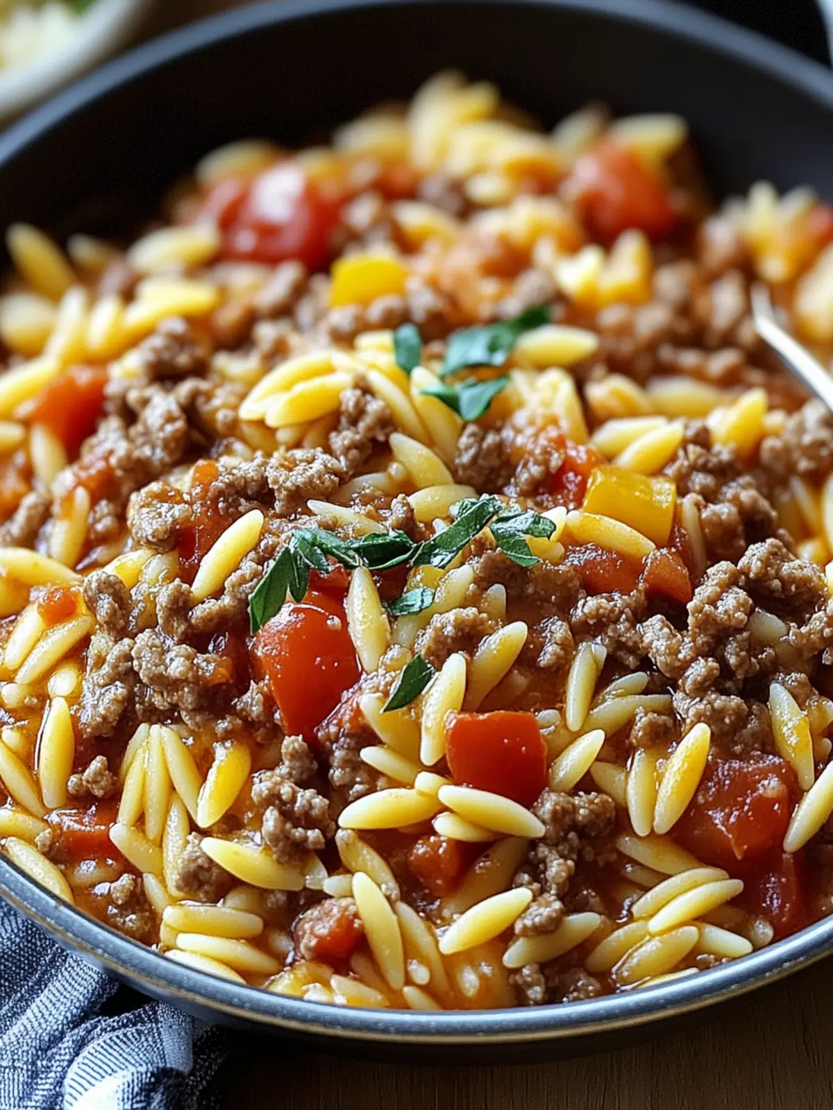 Ground Beef and Orzo Skillet: Your Go-To Cozy Weeknight Meal 2 Ground Beef and Orzo Skillet