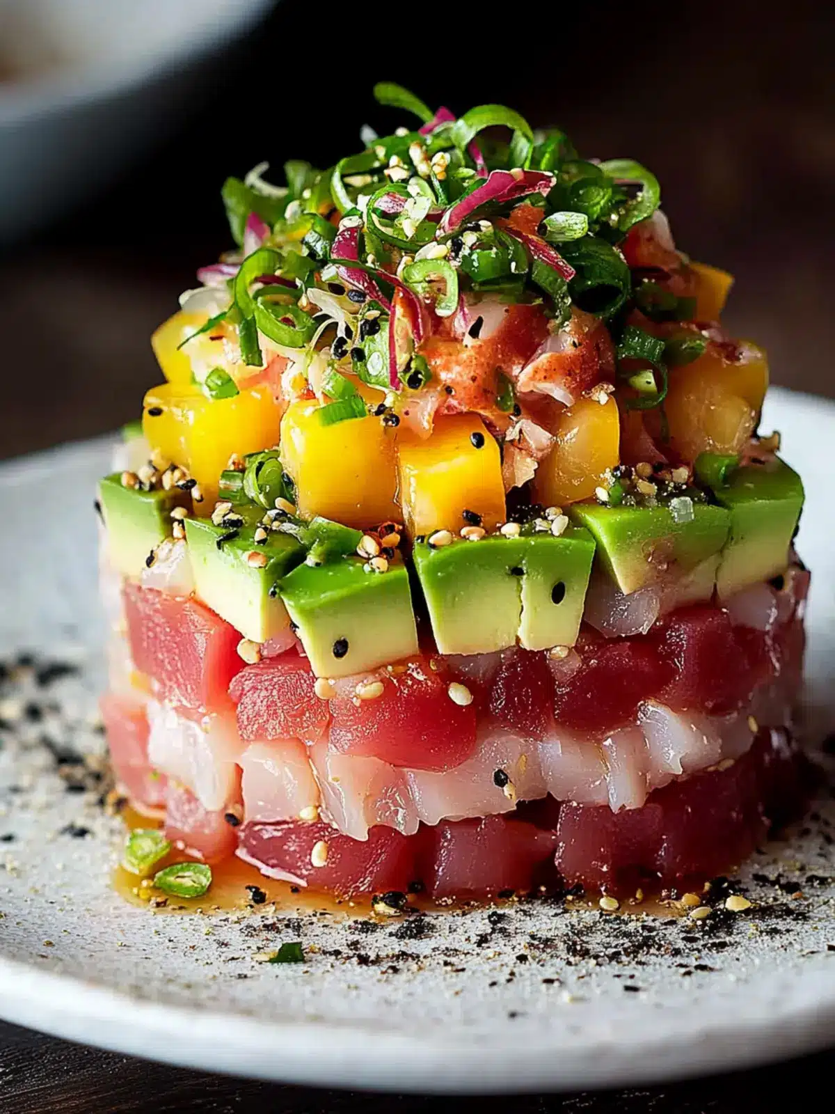 Delightful Crab and Ahi Tuna Tower for a Fresh Twist at Home 2 Crab and Ahi Tuna Tower