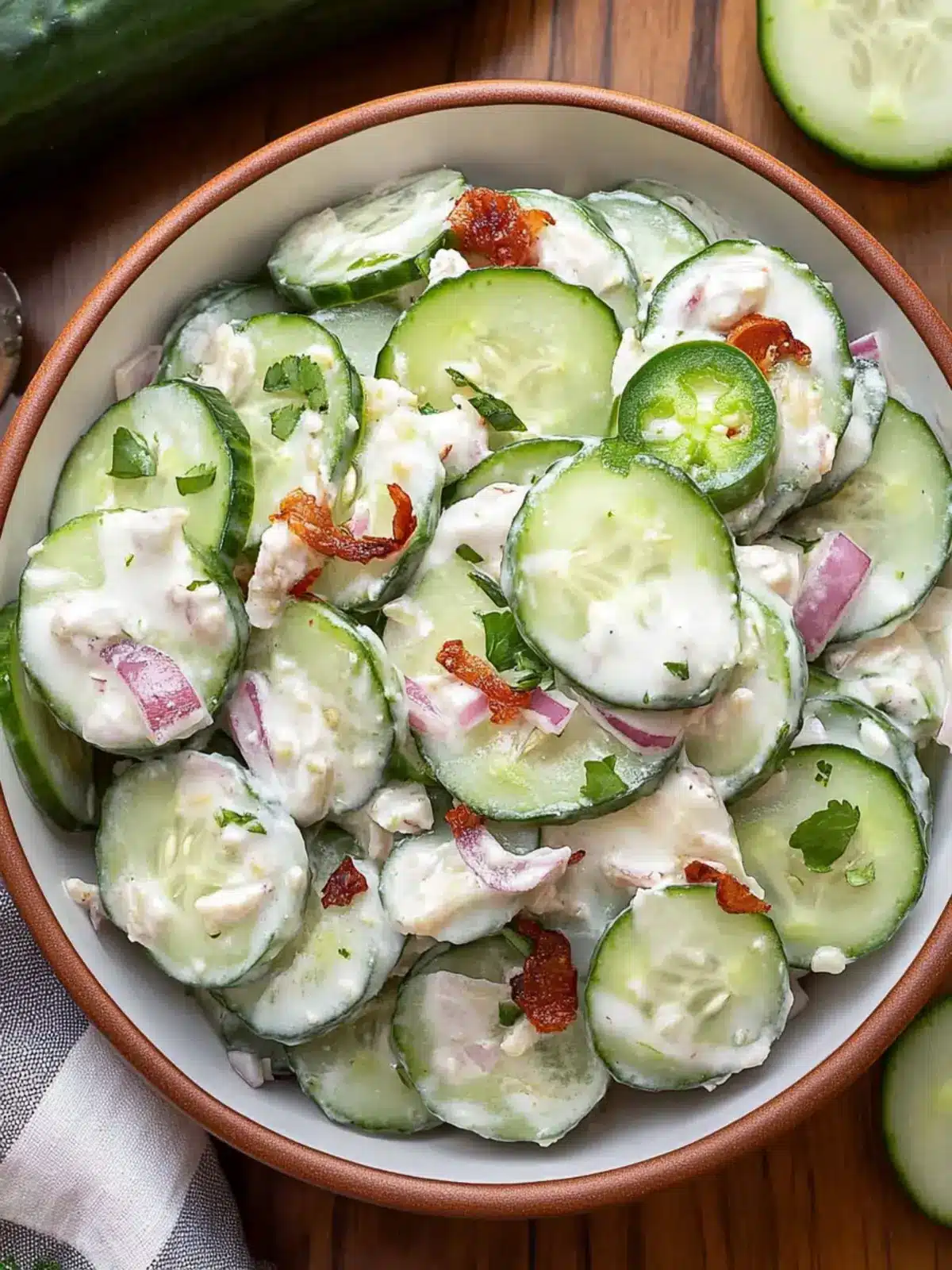 Zesty Jalapeno Popper Cucumber Salad for Fresh Flavor Fun 3 Jalapeno Popper Cucumber Salad