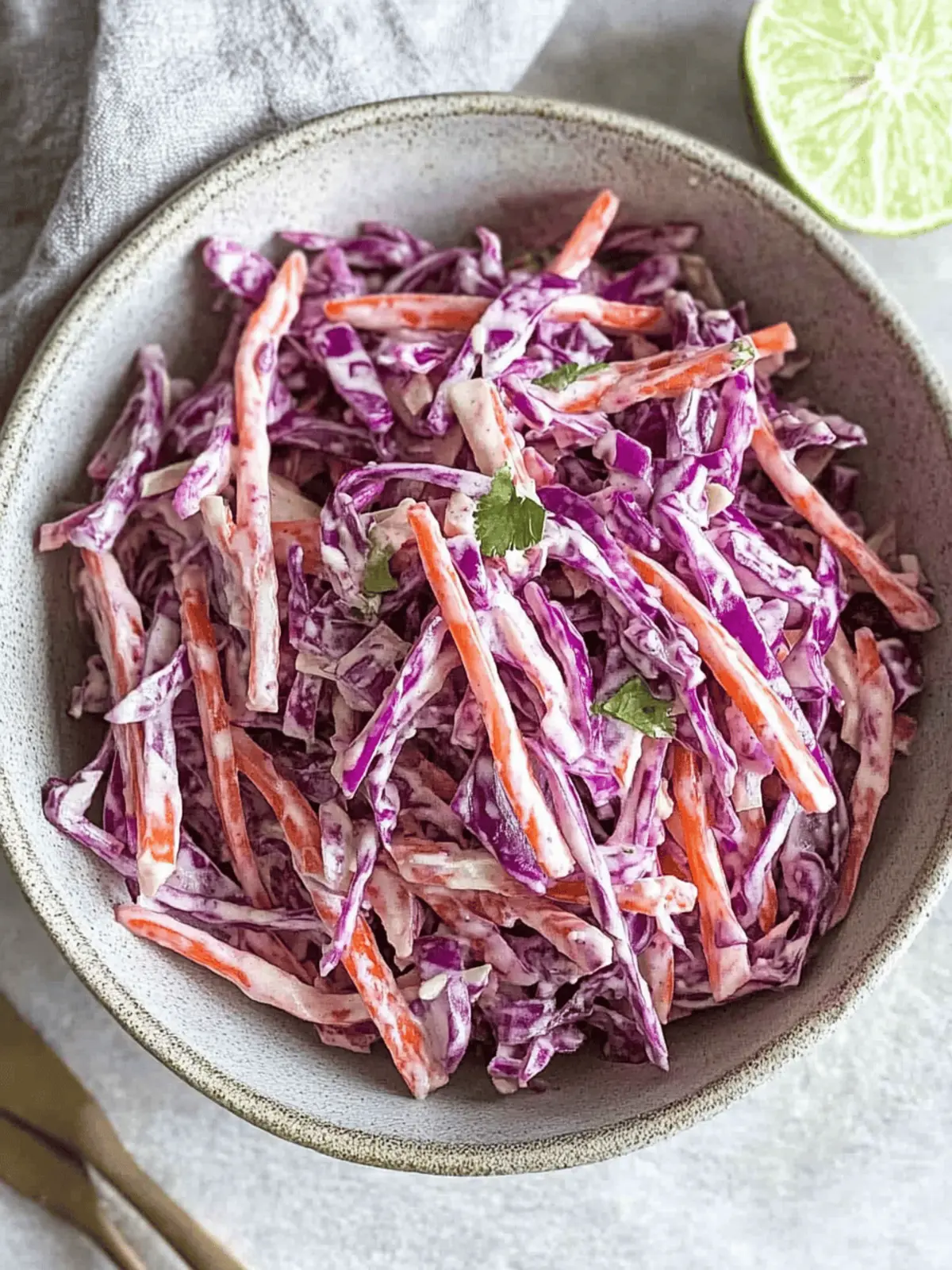 Zesty Purple Cabbage Coleslaw Ready in 15 Minutes! 2 Purple Cabbage Coleslaw