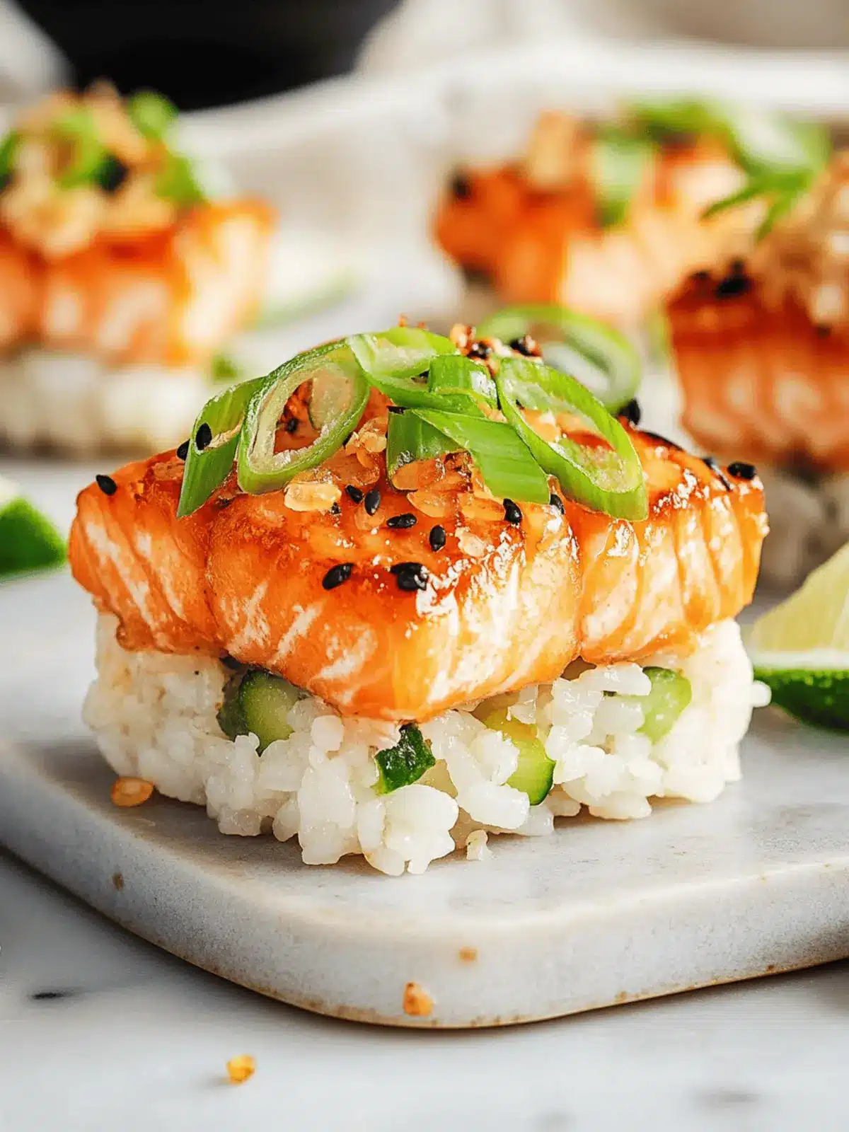 Crispy Rice Salmon with Yuzu: A Flavorful Twist on Sushi 2 Crispy Rice Salmon