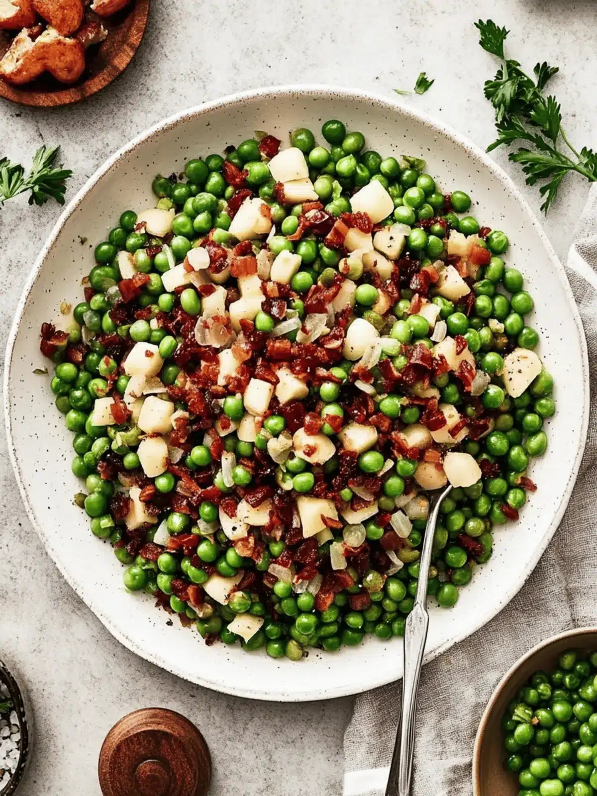 Irresistible Thanksgiving Peas with Pancetta and Pear Delight 2 Thanksgiving Peas