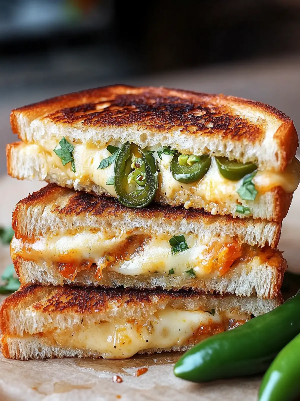 Indulge in Roasted Jalape o Popper Grilled Cheese Bliss 4 Roasted Jalape o Popper Grilled Cheese