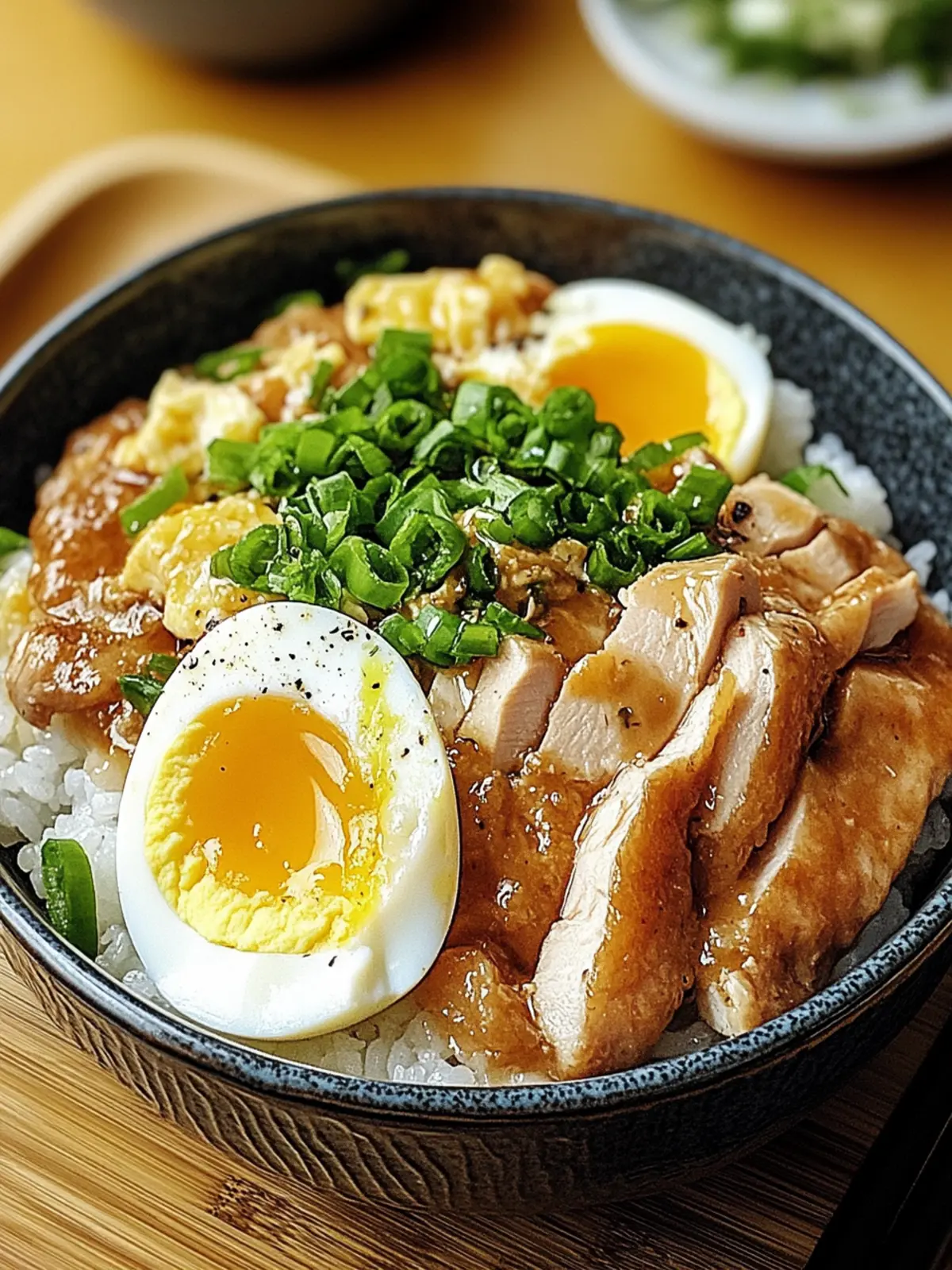 Irresistible Japanese Chicken and Egg Rice Bowl Recipe at Home 3 Japanese Chicken and Egg Rice Bowl