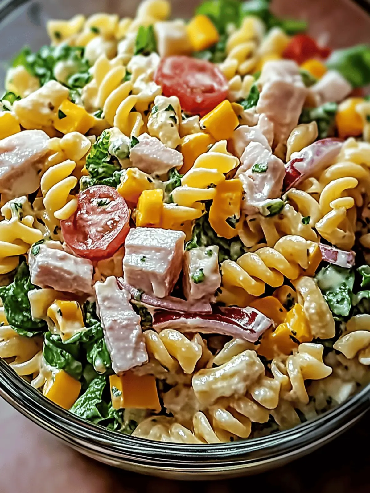 Delicious Club Sandwich Pasta Salad for Easy Meal Prep 3 Club Sandwich Pasta Salad