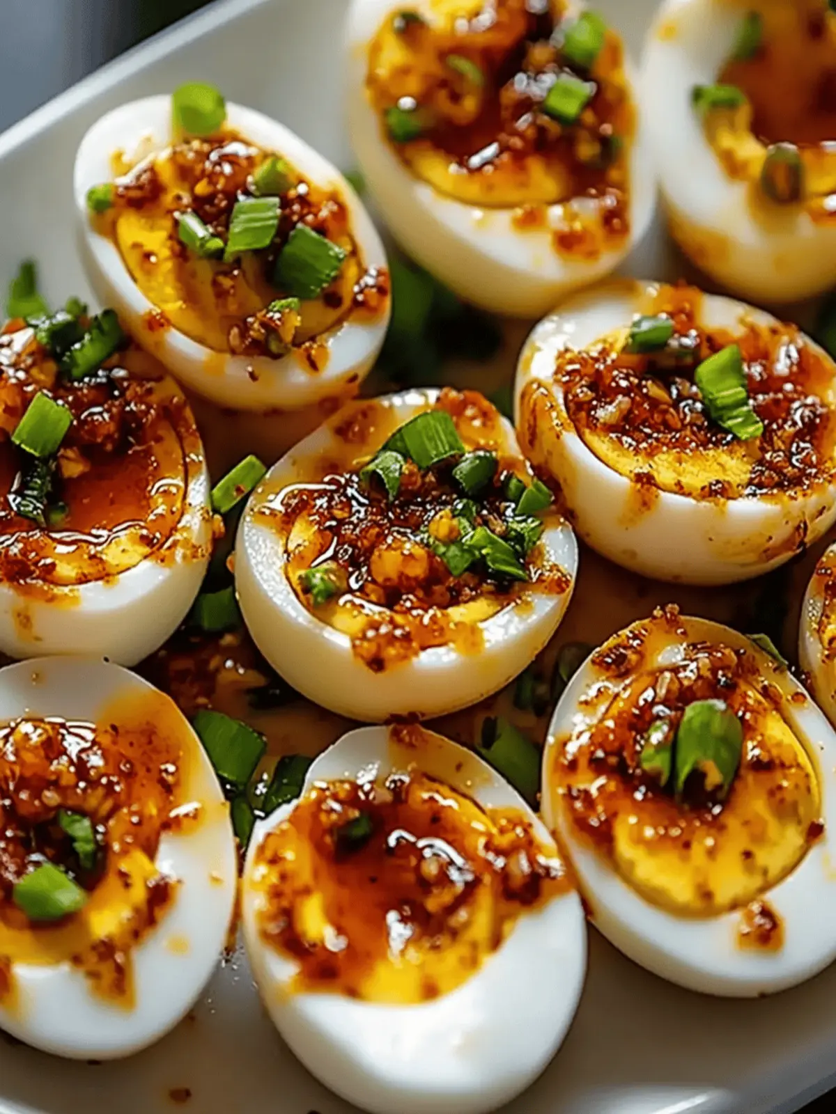 Spicy Chili Garlic Deviled Eggs to Wow Your Guests! 2 Spicy Chili Garlic Deviled Eggs
