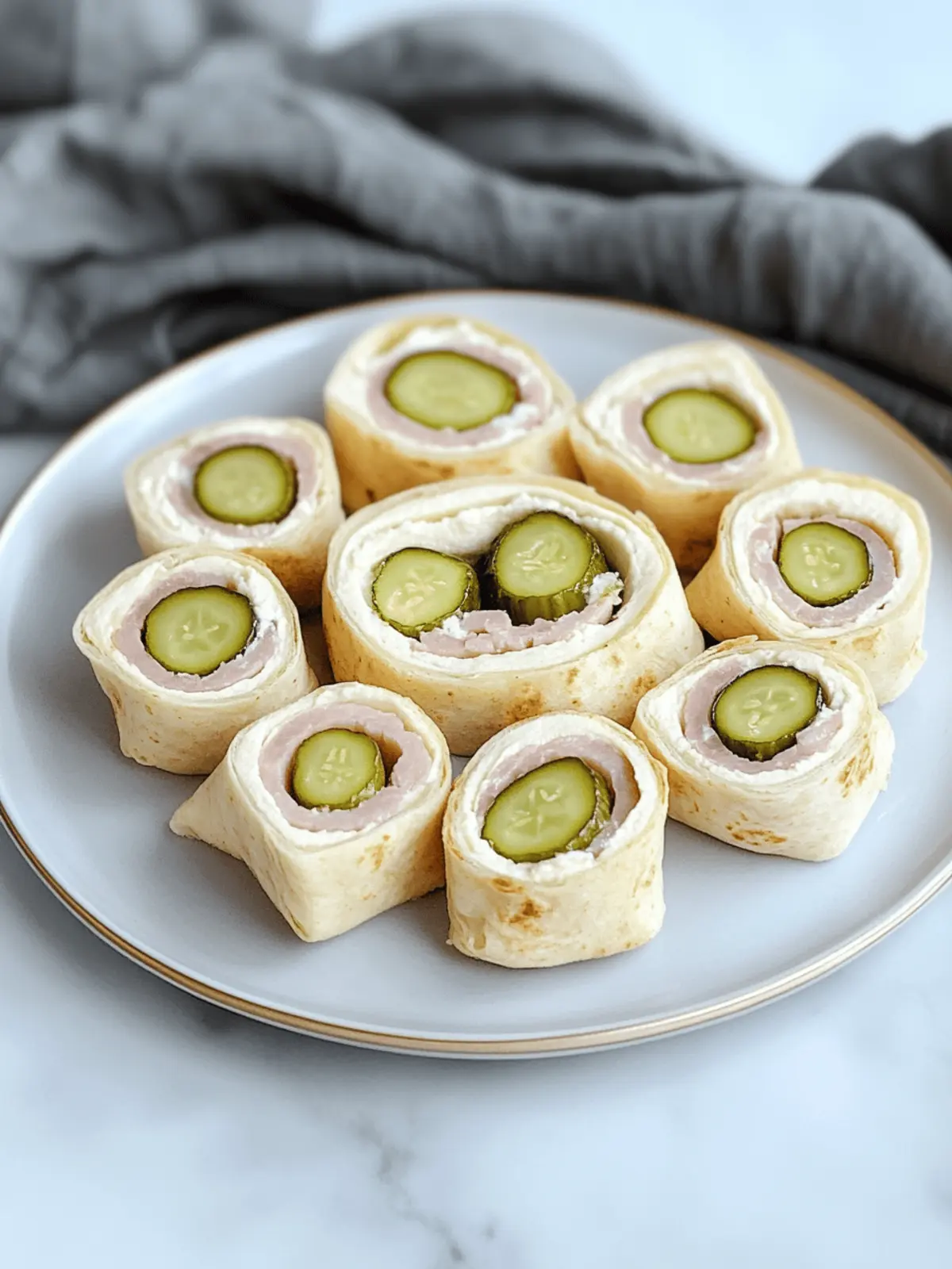 Delicious Pickle, Ham & Cream Cheese Tortilla Roll-Ups Unleashed 4 Pickle, Ham & Cream Cheese Tortilla Roll-Ups
