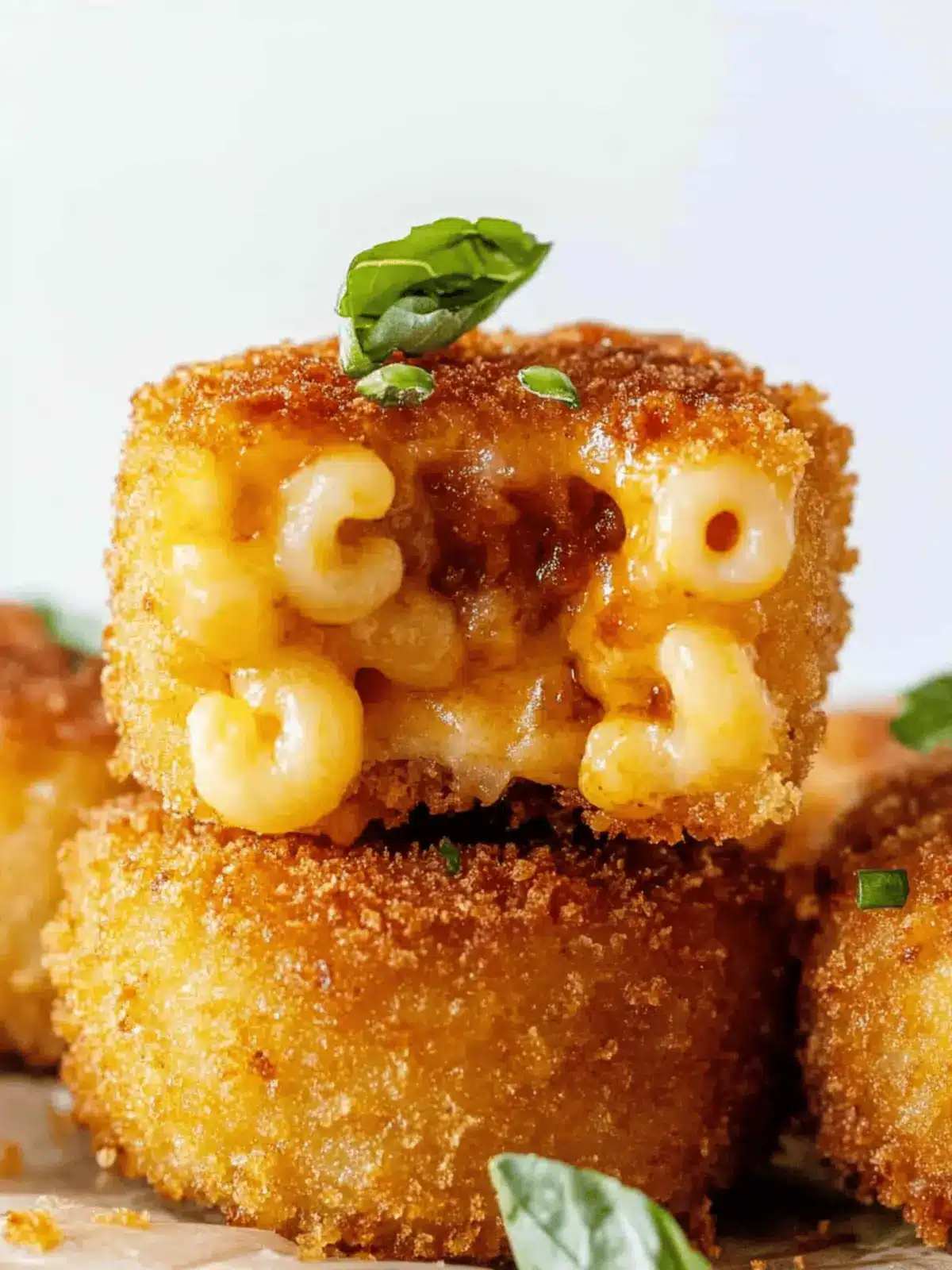 Crispy Fried Mac & Cheese Bites with Basil Marinara Bliss 2 Fried Mac & Cheese Bites