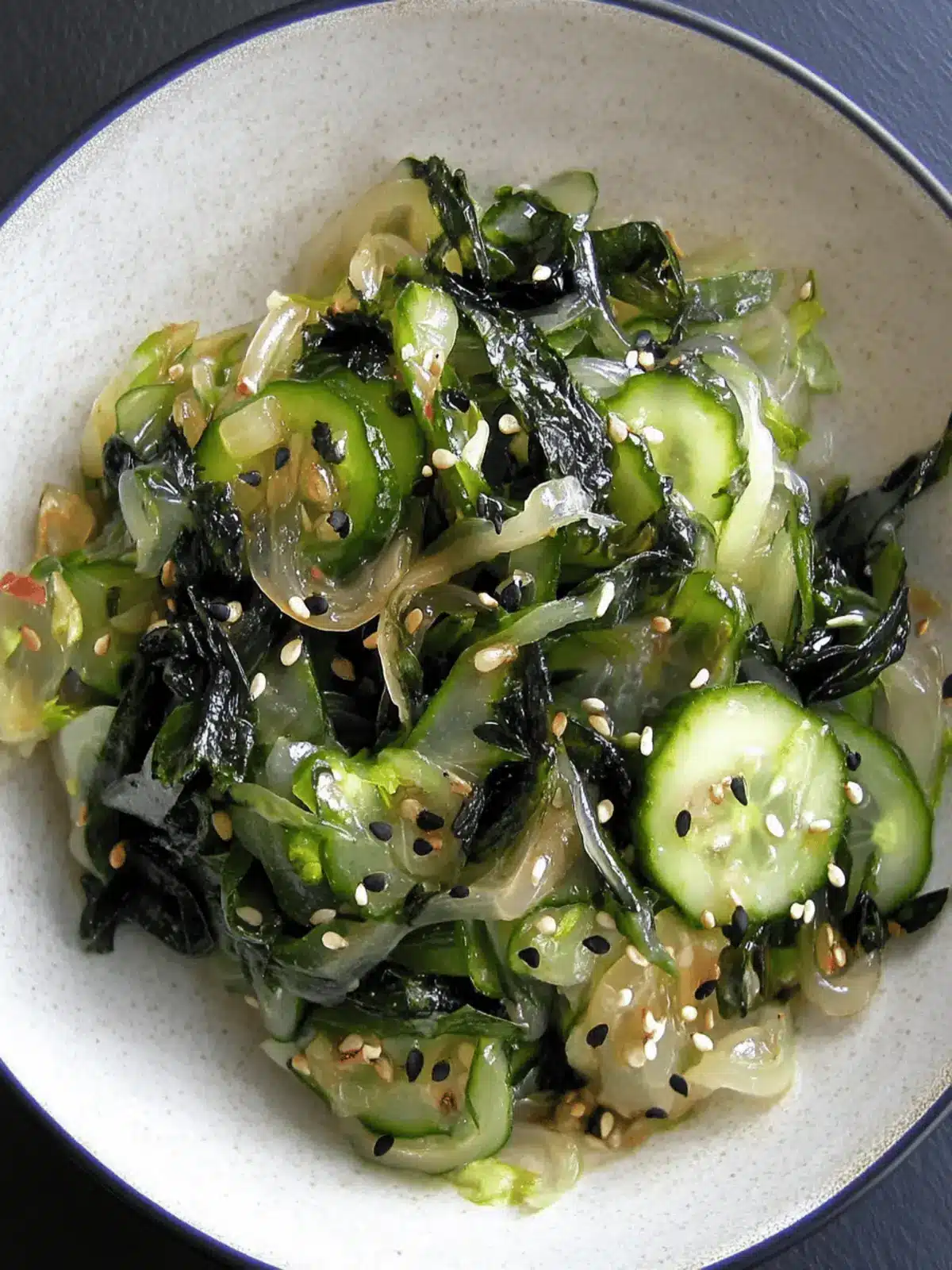 Refresh Your Day with Shirataki, Cucumber & Wakame Ponzu Salad 4 Shirataki, Cucumber & Wakame Ponzu Salad