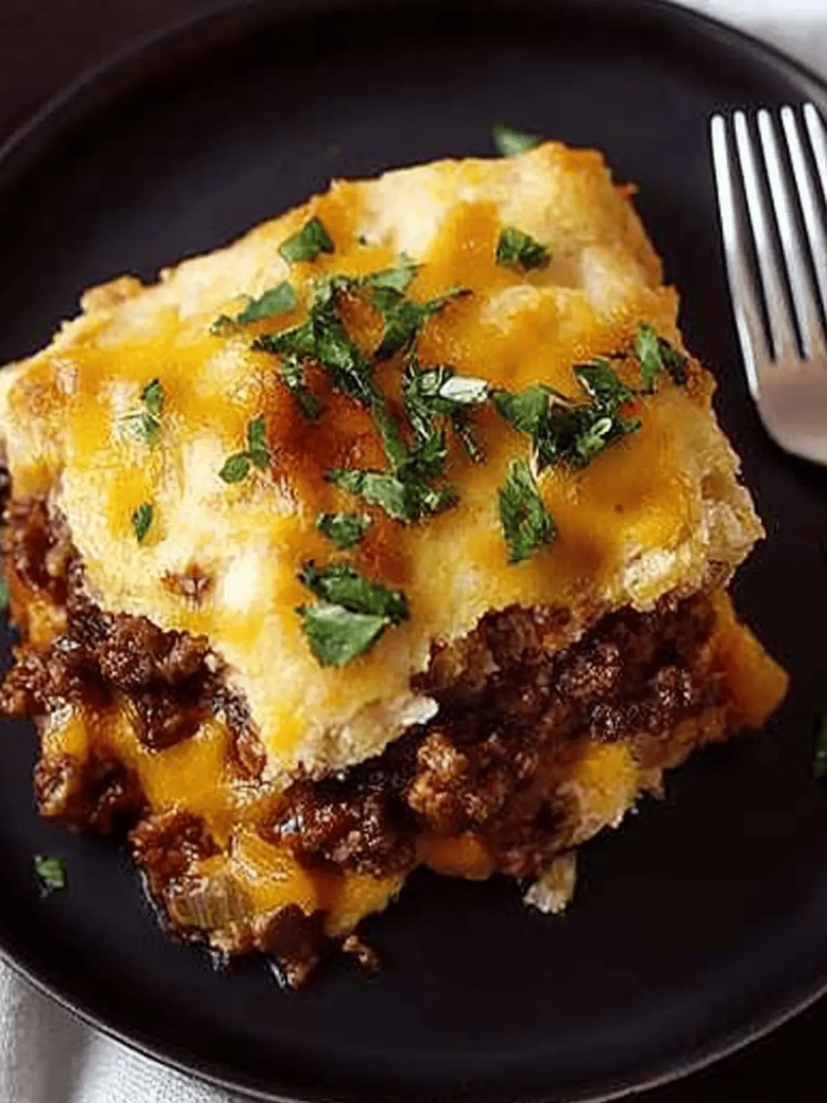 Mouthwatering Hamburger Casserole with Fluffy Buttermilk Biscuits 3 Hamburger Casserole with Buttermilk Biscuits