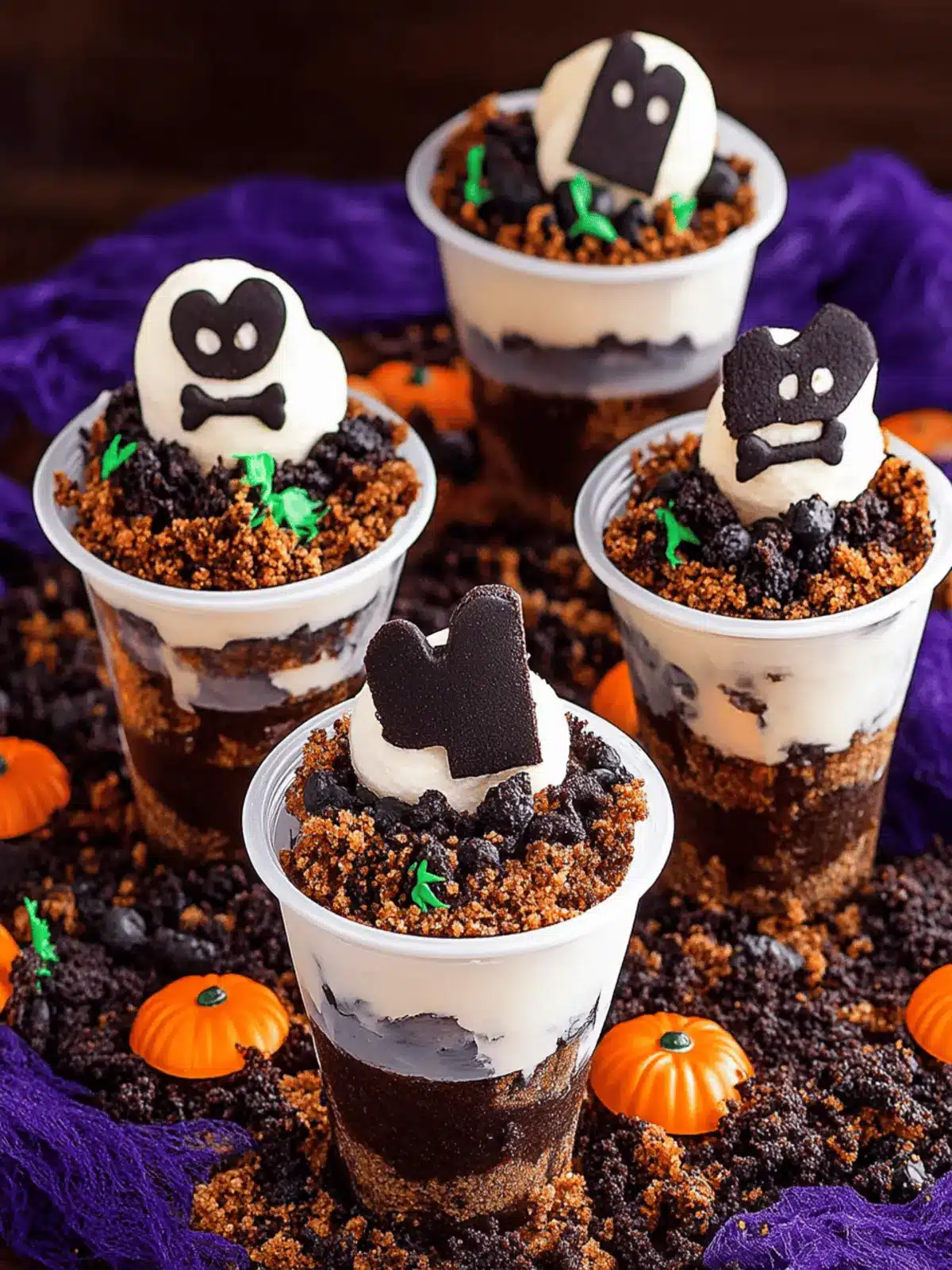 Delicious Halloween Graveyard Dirt Cups to Wow Your Guests 4 Halloween Graveyard Dirt Cups