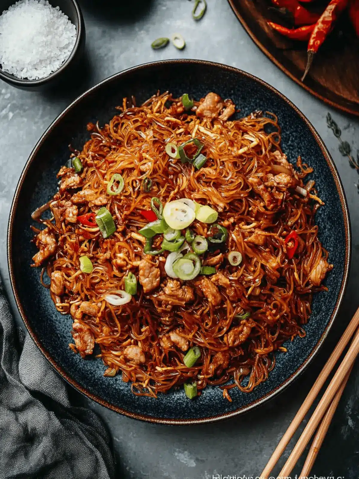Savor Stir Fried Vermicelli with Pork in Just 20 Minutes 4 Stir Fried Vermicelli with Pork