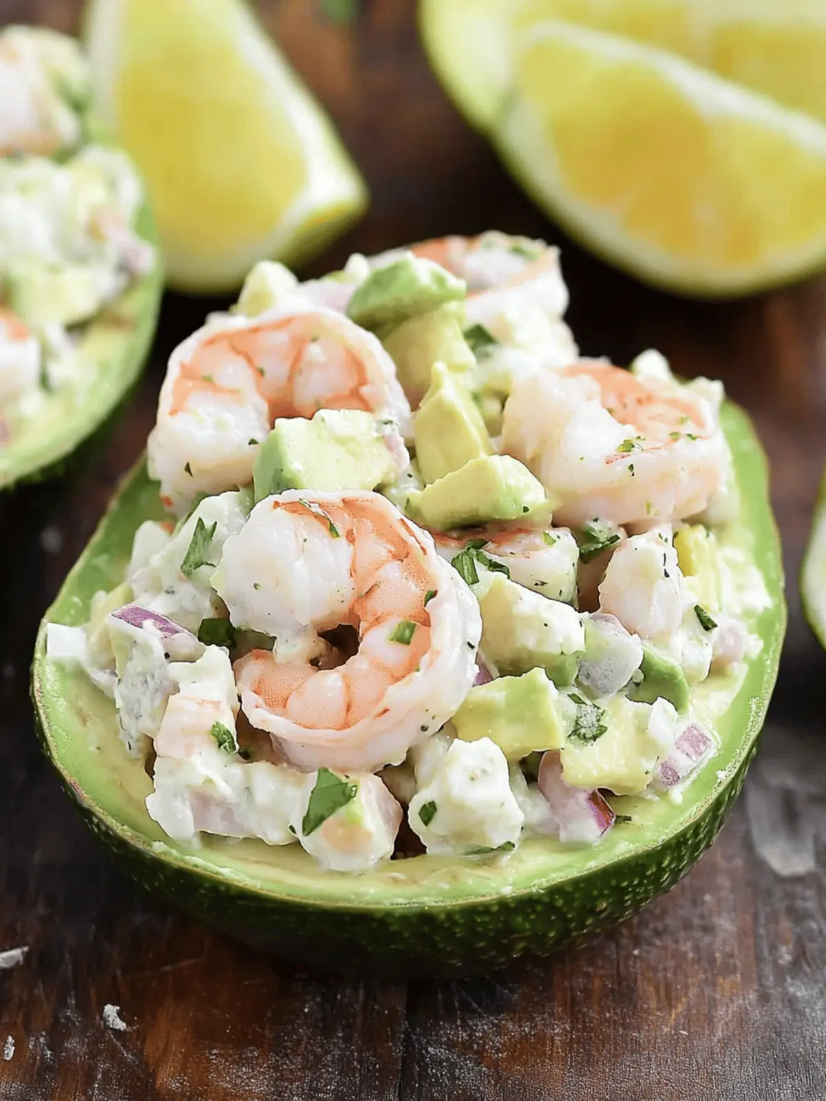 Shrimp Salad Stuffed Avocado: A Fresh Twist on Flavor 3 Shrimp Salad Stuffed Avocado