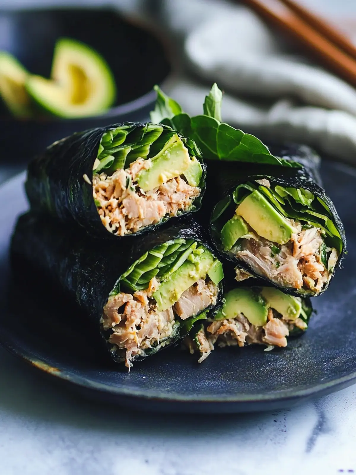 Delicious Nori Wraps with Paleo Tuna Salad for Quick Lunches 3 Nori Wraps with Paleo Tuna Salad