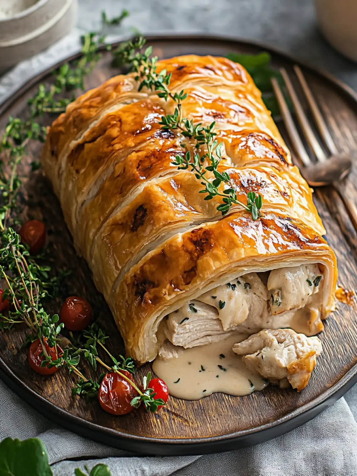 Savor Homemade Chicken Wellington with Dijon Cream Sauce 4 Chicken Wellington