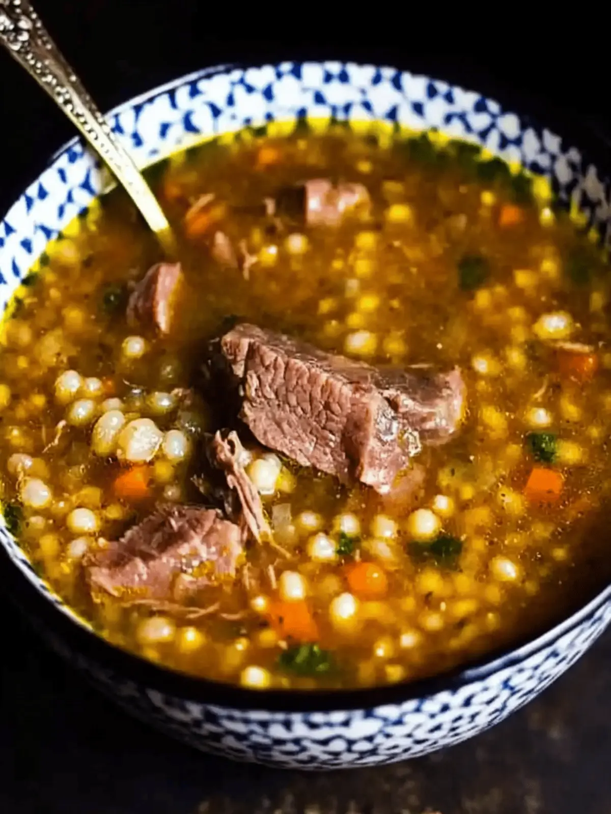 Comforting Beef Barley Soup with Prime Rib for Cozy Nights 4 Beef Barley Soup with Prime Rib