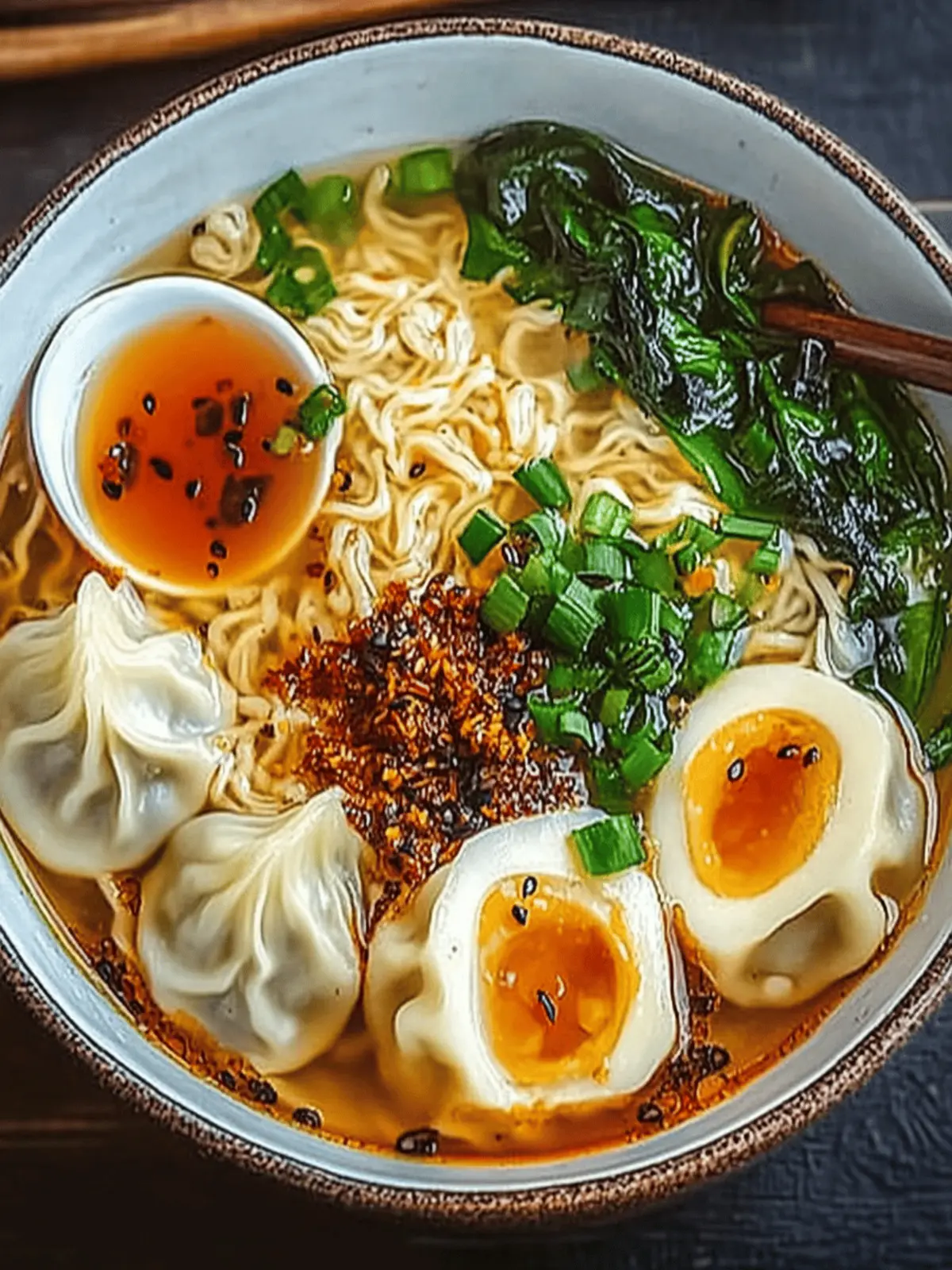 Elevate Dinner with a Cozy Dumpling Ramen Bowl Delight 2 Dumpling Ramen Bowl