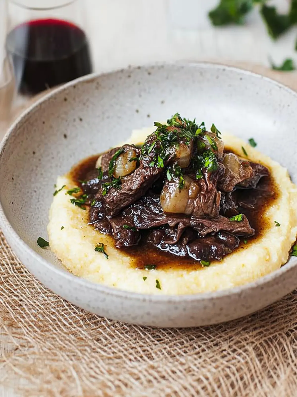 Melt-in-Your-Mouth Braised Beef Cheeks with Creamy Polenta 2 Braised Beef Cheeks with Creamy Polenta