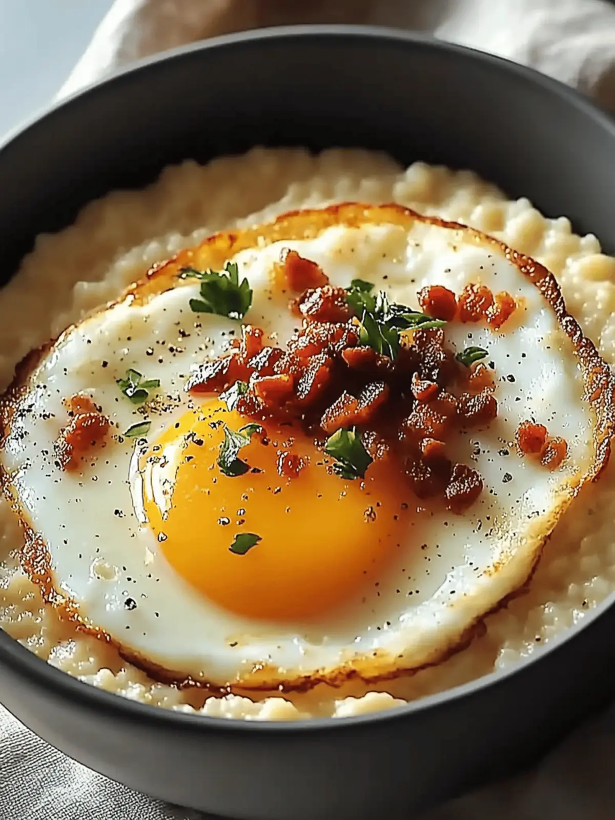 Creamy Cheesy Grits with Fried Egg: A Comfort Food Delight 4 Cheesy Grits with Fried Egg